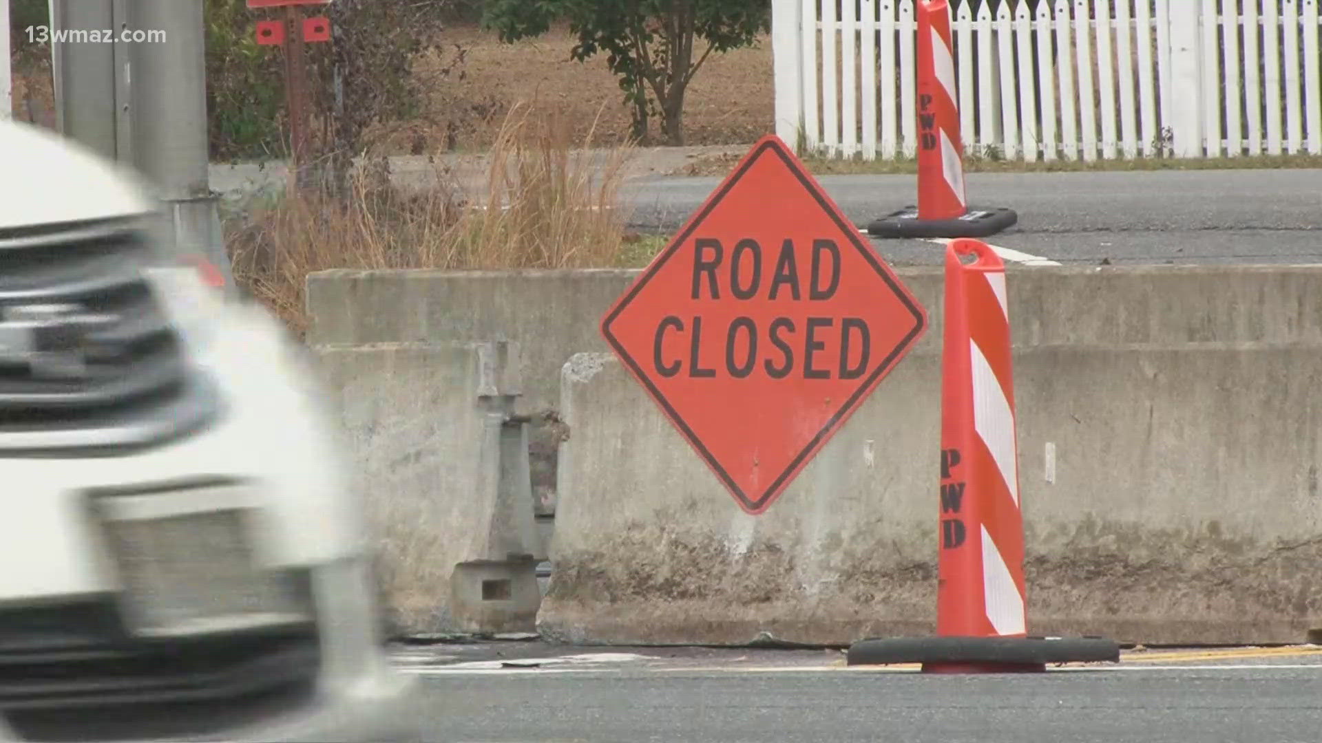 The intersection was closed after a 76-year-old woman was hit by a train.