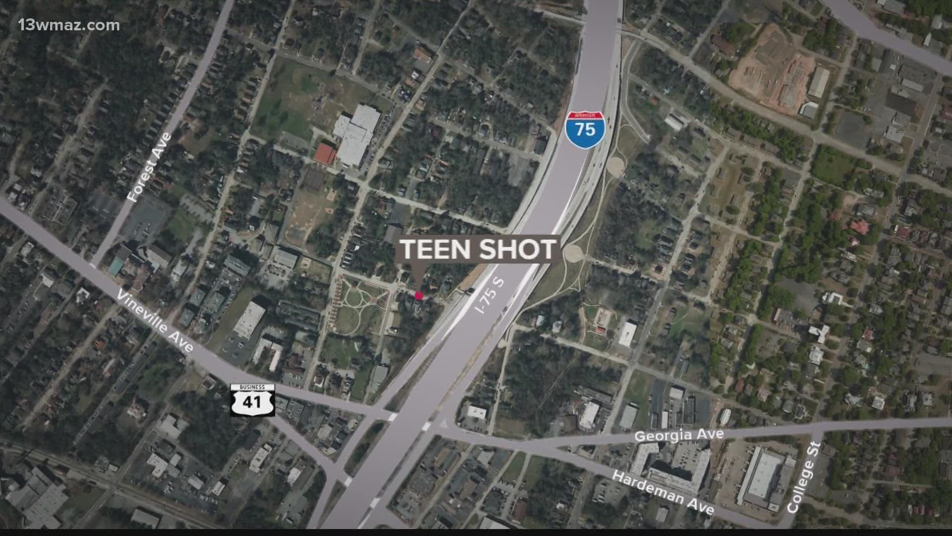 The 16-year-old was struck in the arm and is in stable condition.