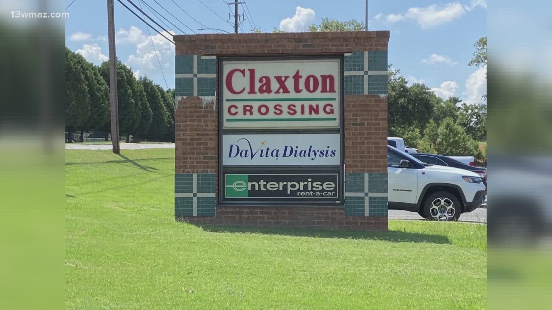 The Dublin Police Department says it happened around 1 p.m. near the Enterprise Rent-a-Car at the Claxton Crossing Plaza.