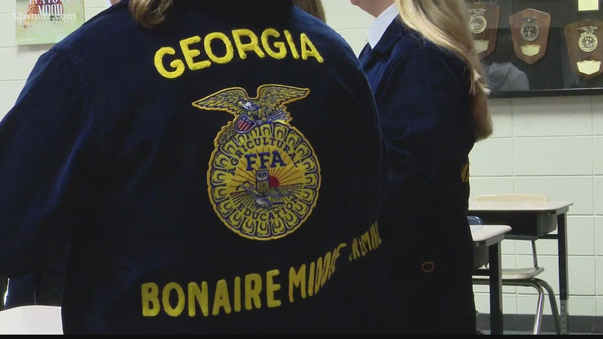 They are 1 of 5 middle schools competing nationally for the highest honor awarded to a middle school FFA chapter by the National FFA Organization.