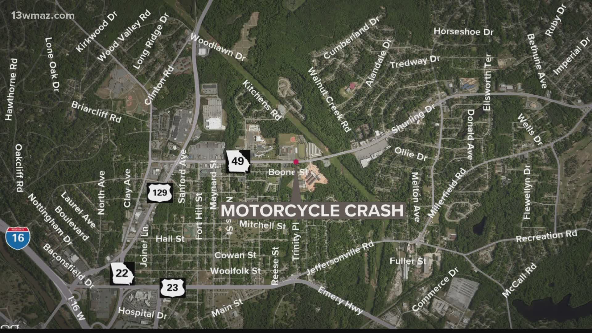 One person is dead after a motorcycle crash in Macon Sunday night.