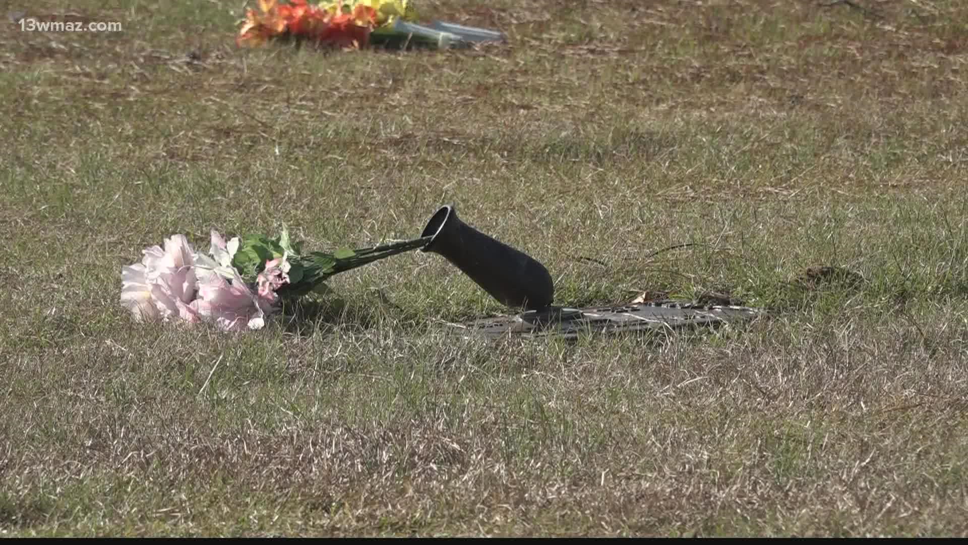 Lisa Bryant said a worker drove over her granddaughter's gravestone to get to another grave, and it wasn't the first time she found the plot in bad condition.