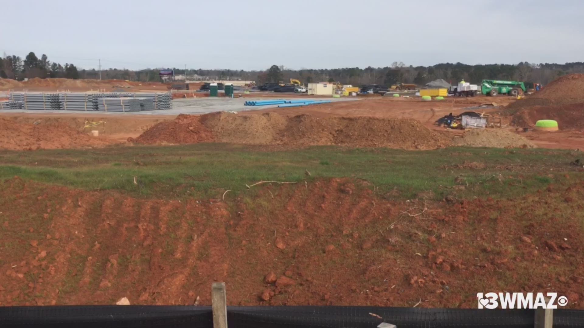 Construction is underway at a new development in north Macon that would have an Old Navy and Marshall's