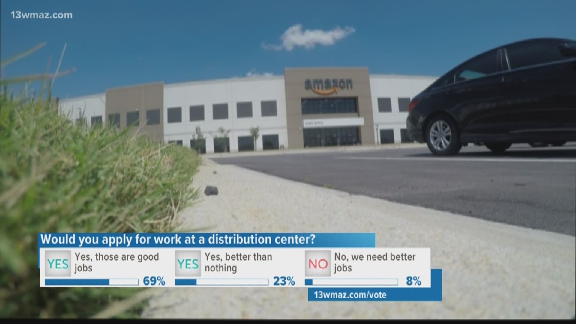 Amazon is hosting a job fair Tuesday in Macon and they're looking to hire 500 people for warehouse jobs for their distribution center in south Bibb. Chris Gilpin is just one of the people hoping to get one of those jobs.