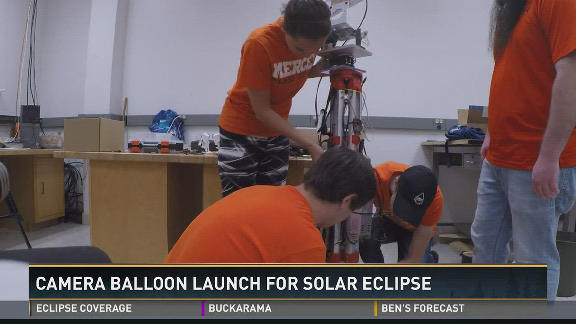 Camera balloon launch for solar eclipse