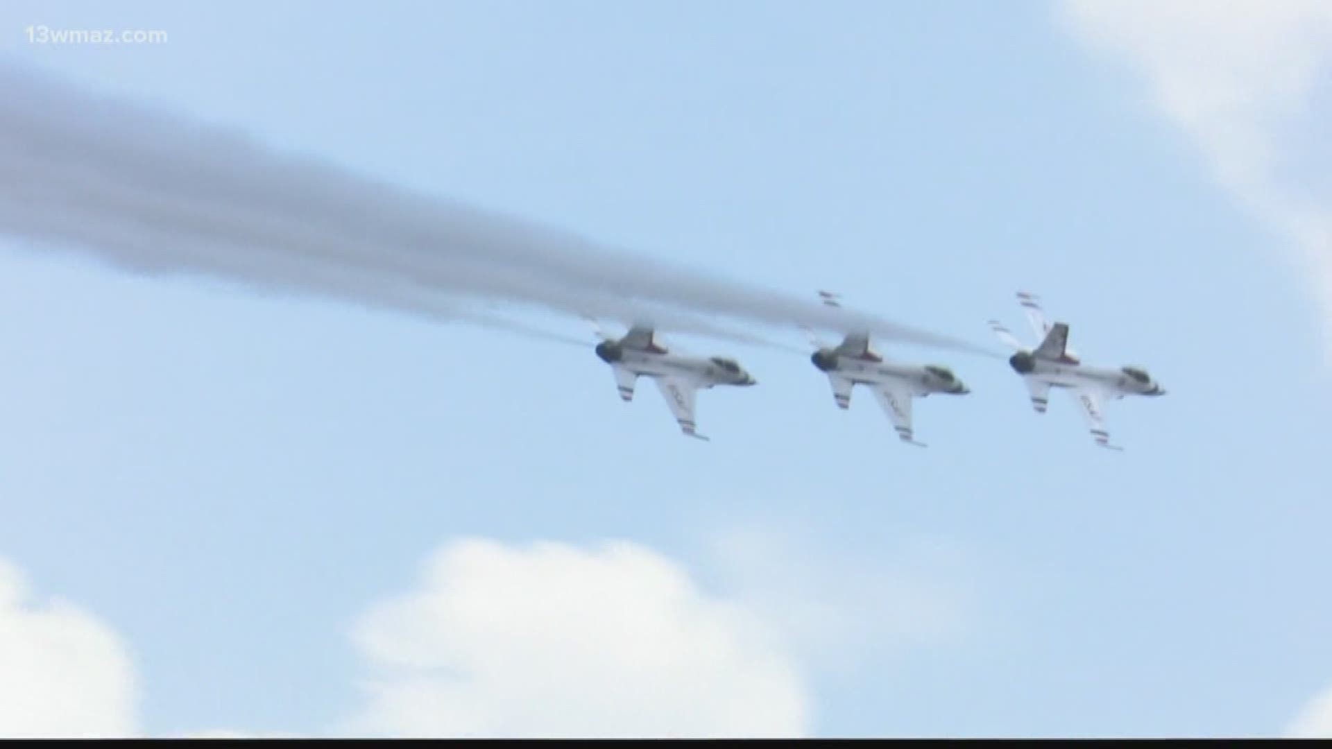 High-flying acts performing at the Thunder Over Georgia Air Show landed at Robins Air Force Base Thursday afternoon.