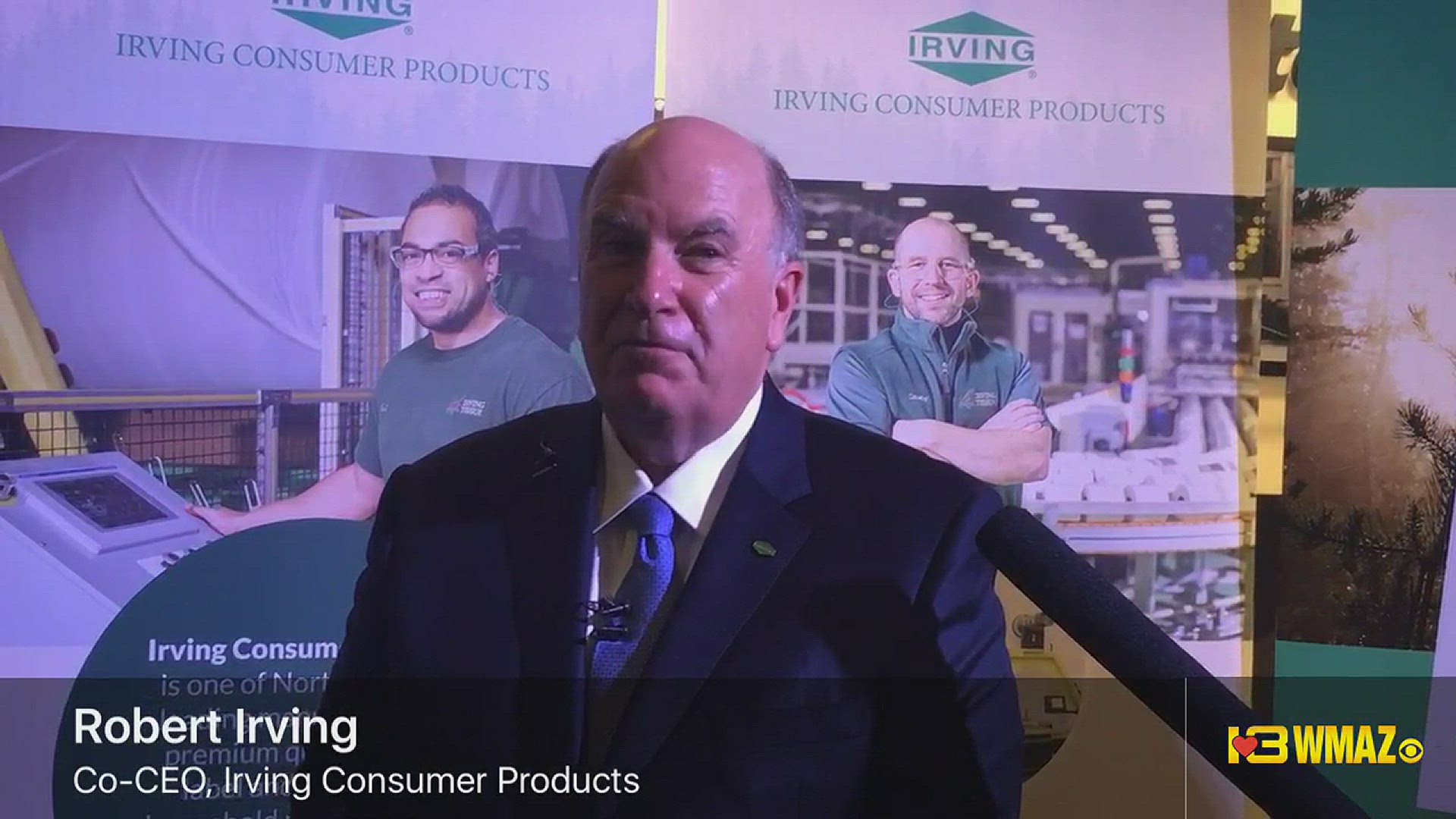 Irving Consumer Products Co-CEO Robert Irving talks Wednesday about his plans to build a new plant in Macon.