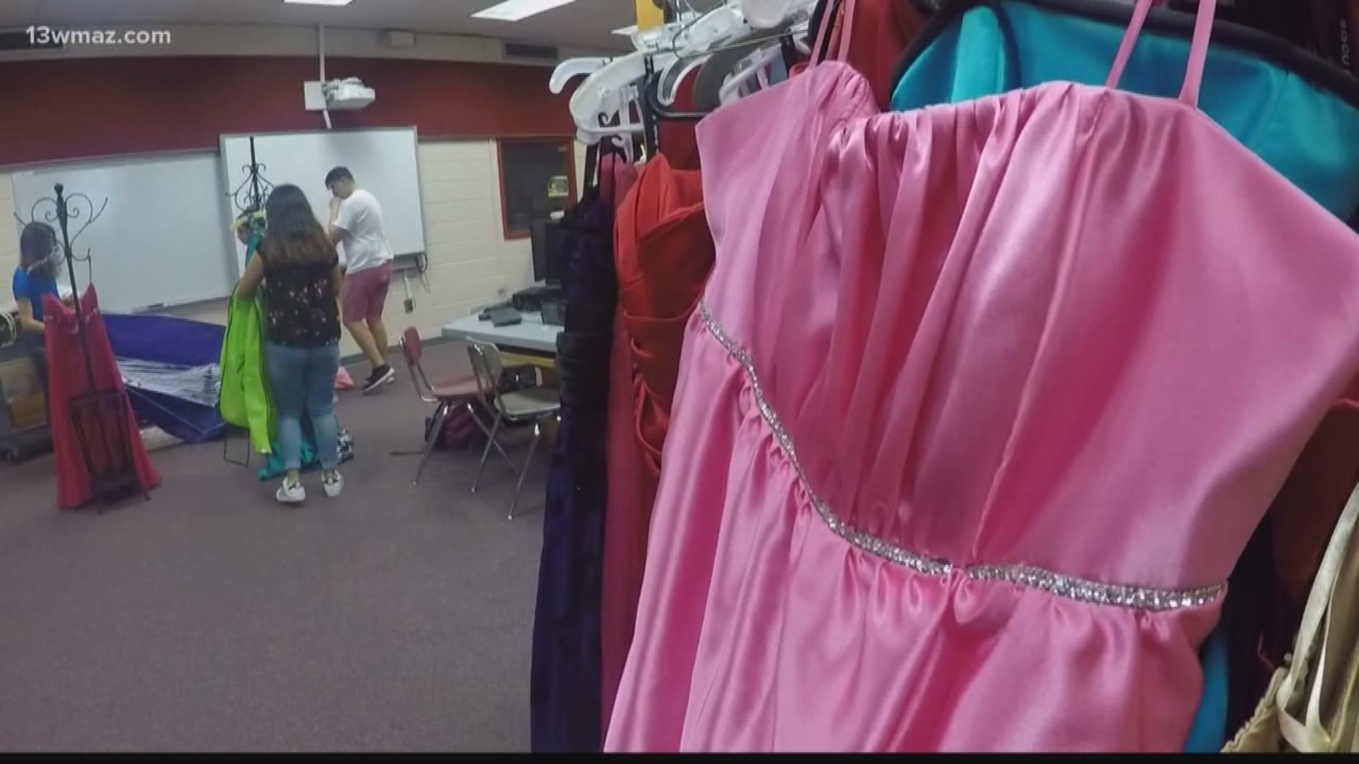 School selling discounted homecoming dresses
