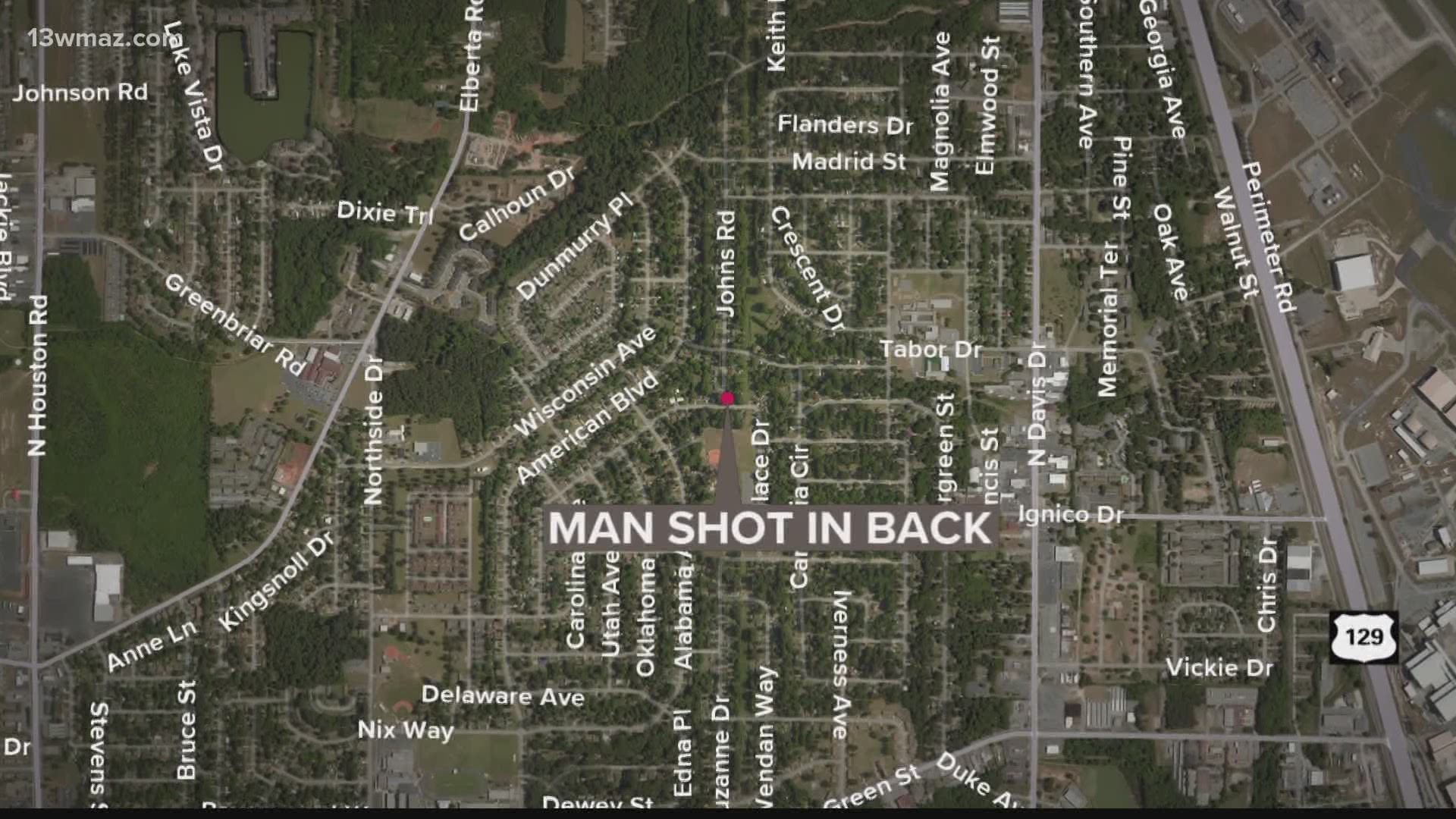 The Warner Robins Police Department is investigating after a man was shot in the back Tuesday night.