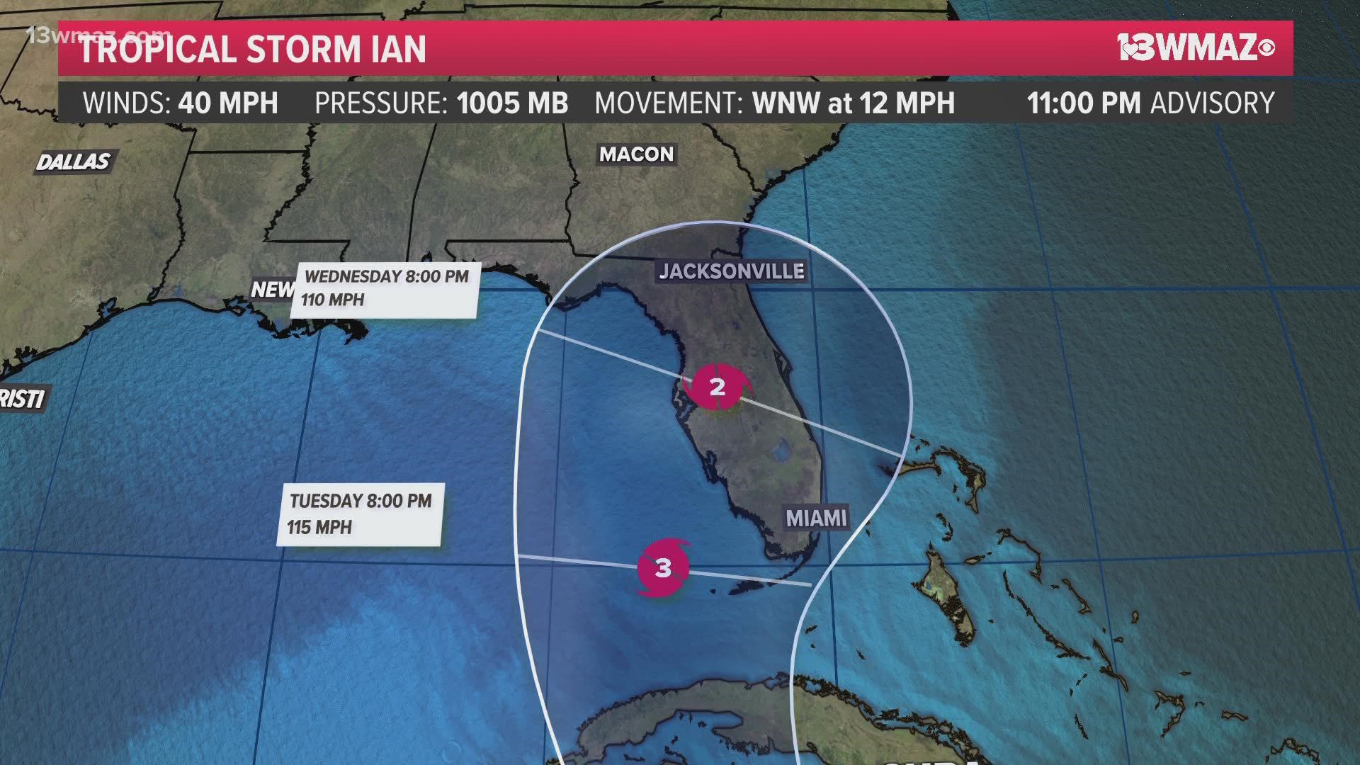 Chief Meteorologist Ben Jones has the latest on Tropical Storm Ian.