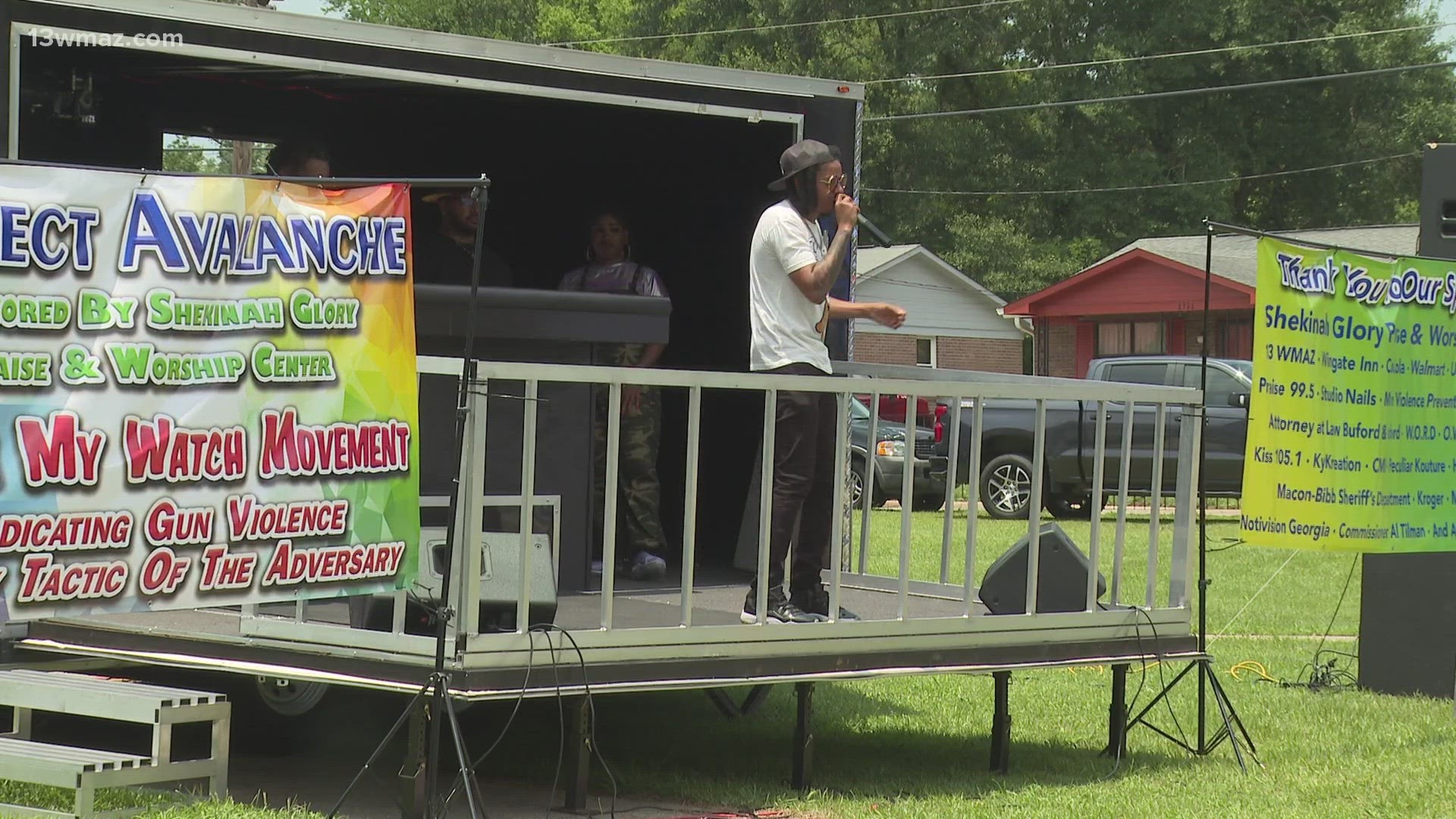 The group 'Project Avalanche' sponsored the event, aimed at addressing youth violence and gun violence in Bibb County.