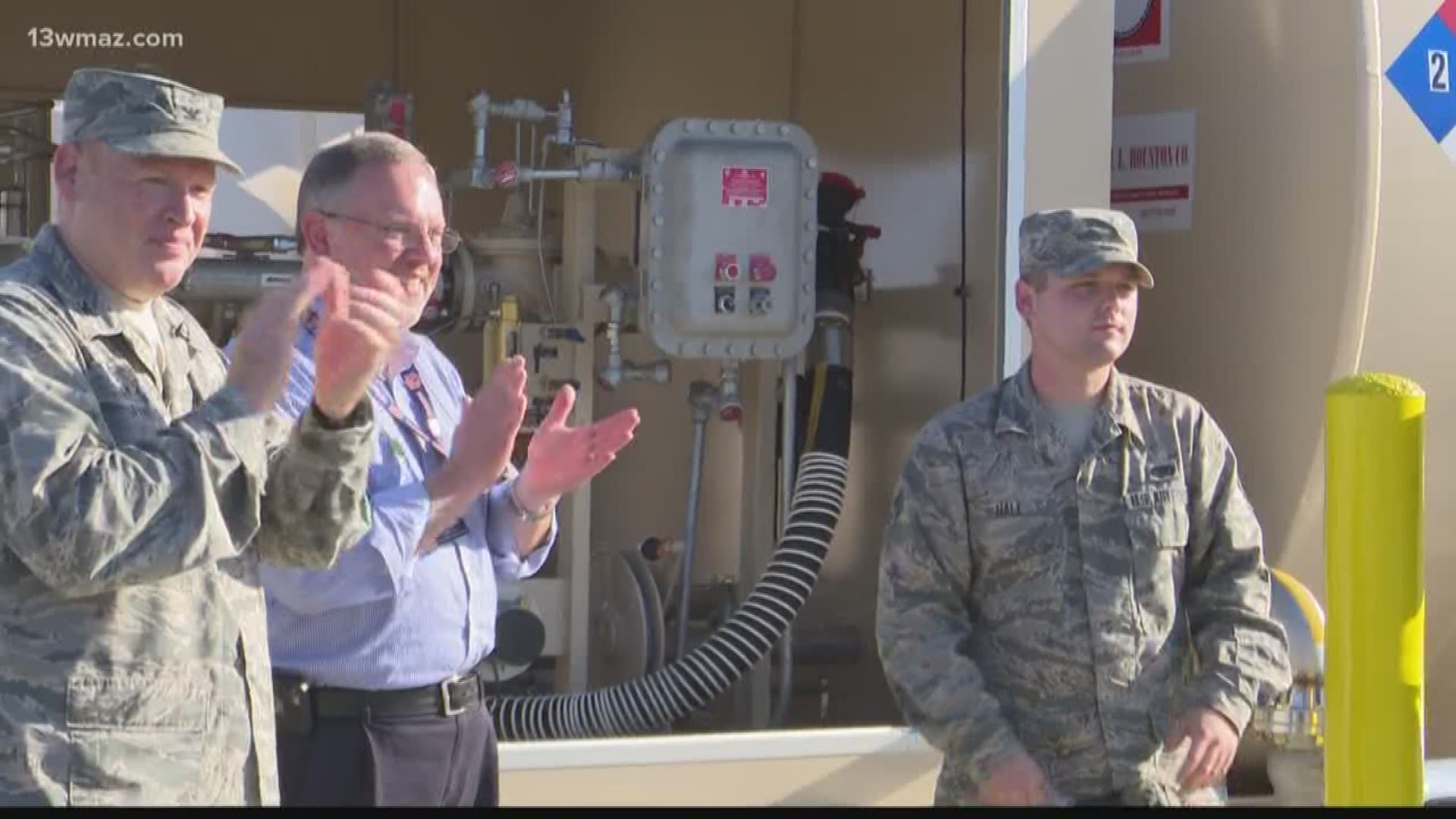 Robins AFB unveils Global Hawk Fuel Tank