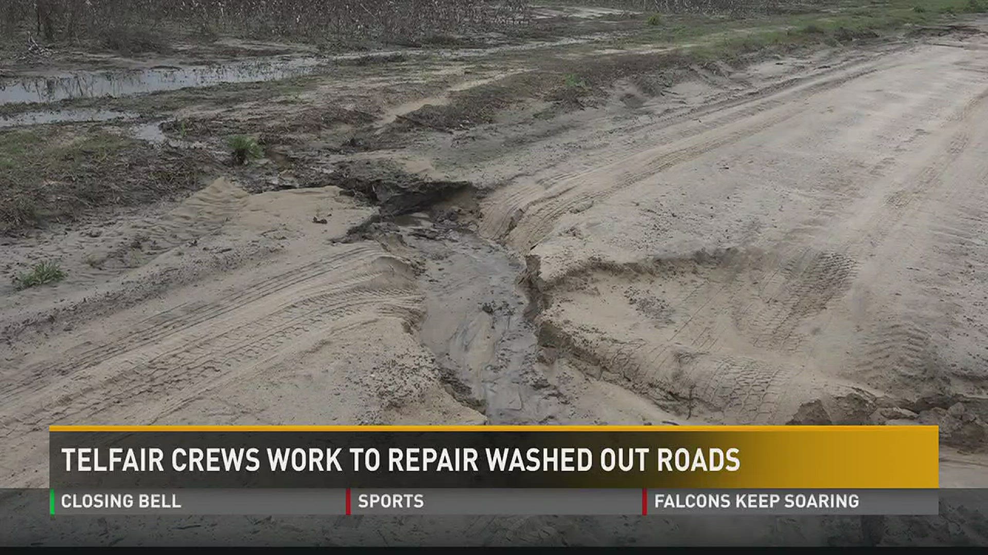 Telfair crews work to repair washed-out roads