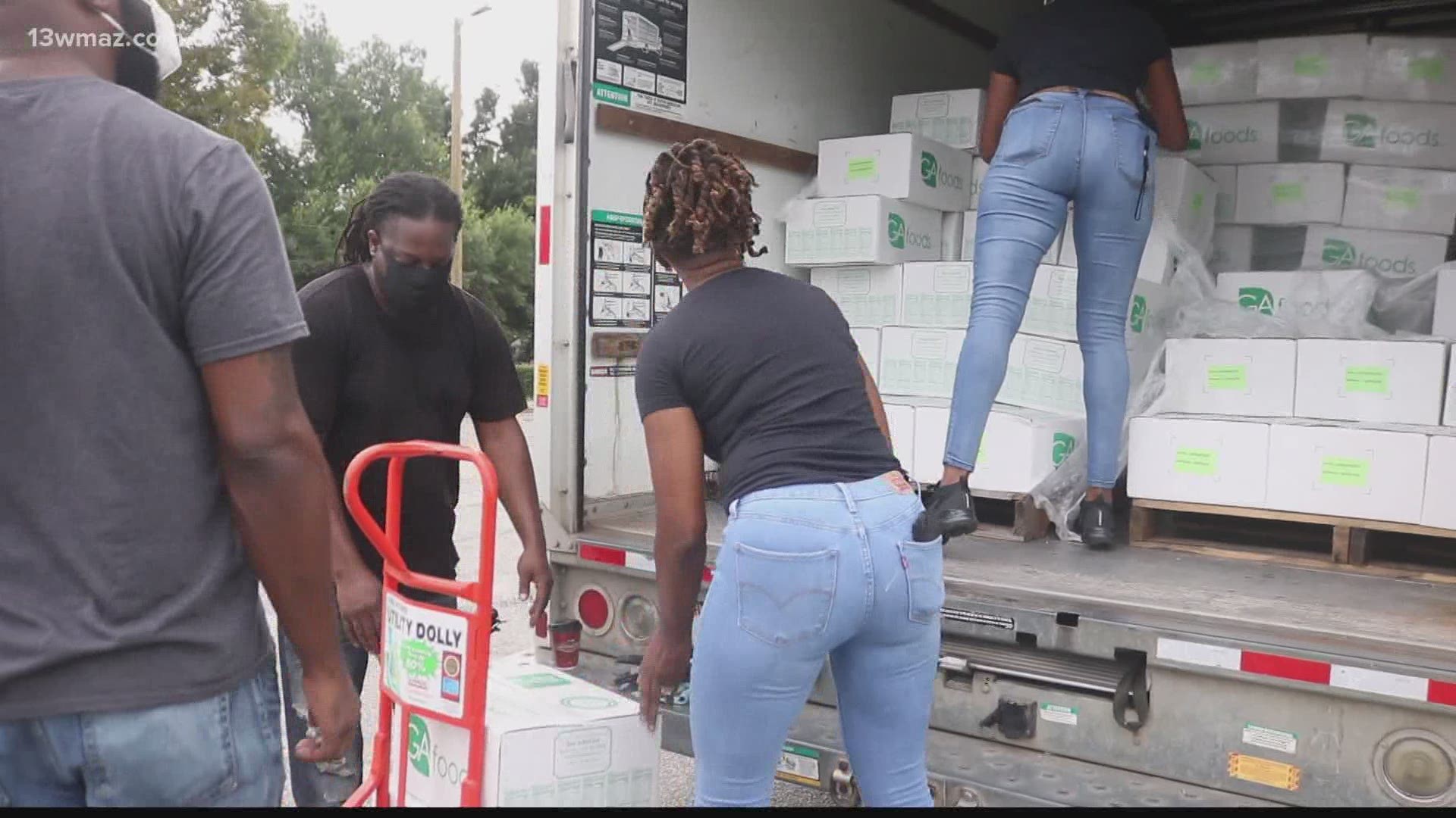 The Melanated Community Stimulation Project hosted the first of many food drives after receiving a grant from the USDA to feed local families in need.