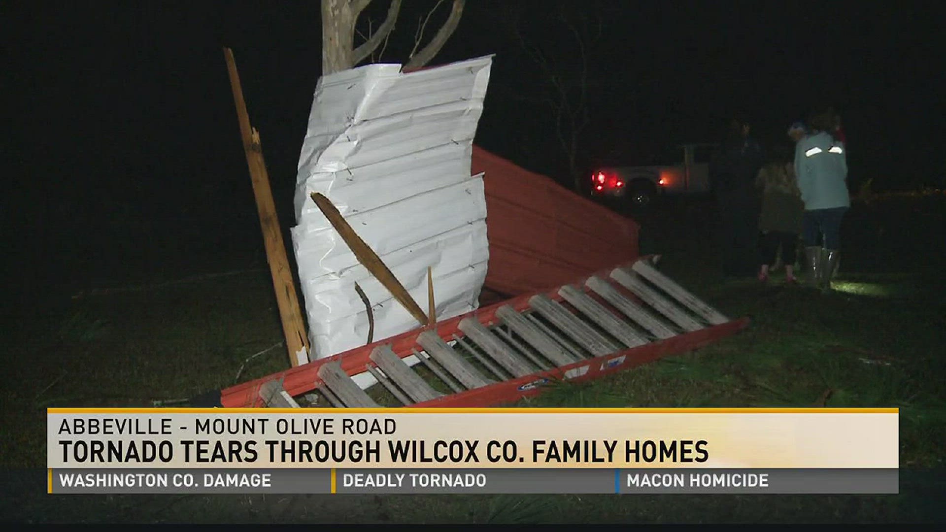 Tornado tears through homes in Wilcox County