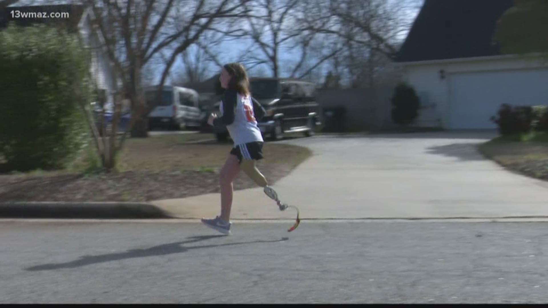 The Annual Cantrell Center 5K in Warner Robins is coming up, and one young athlete is getting ready. Leyah Allen doesn't let her prosthetic leg slow her down.