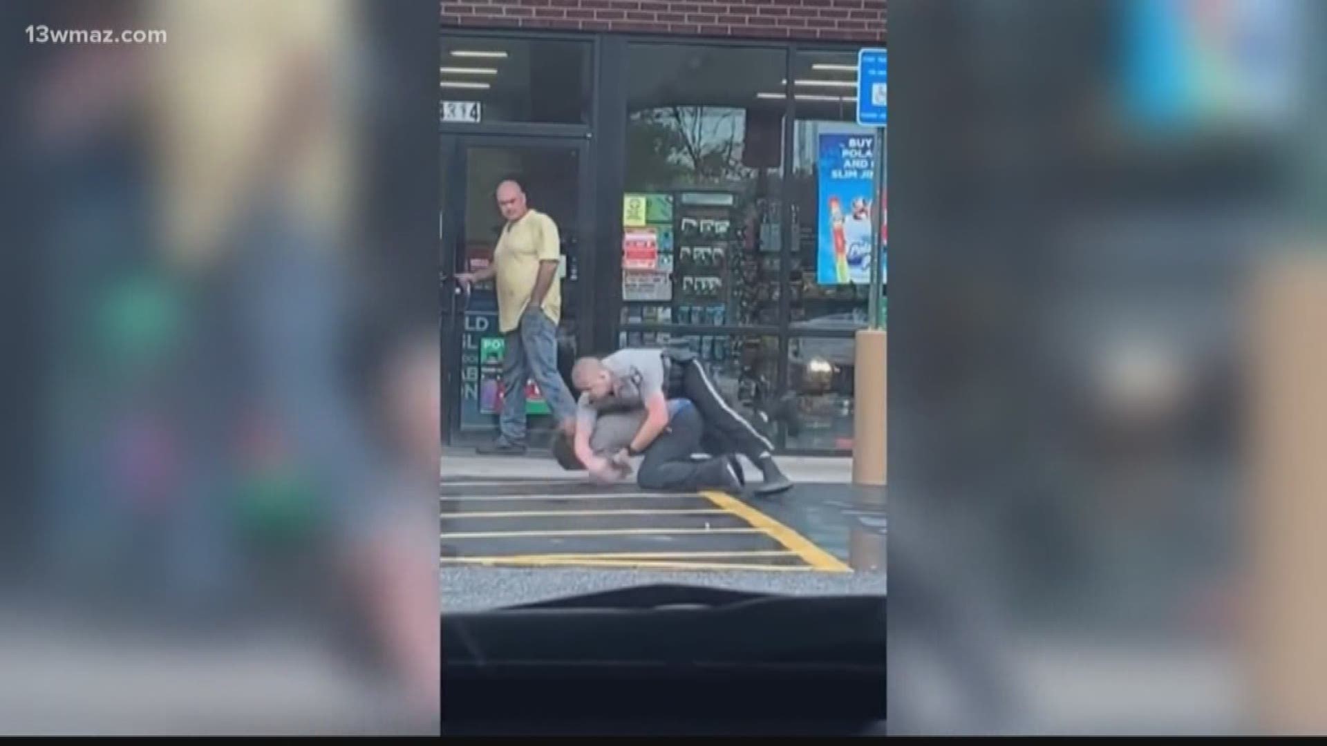 Thursday, the Bibb County Sheriff's Office says Deputy Nicholas Denny is now on administrative leave and is suspended with pay after an investigation into a video that shows him punching a man several times outside a gas station.