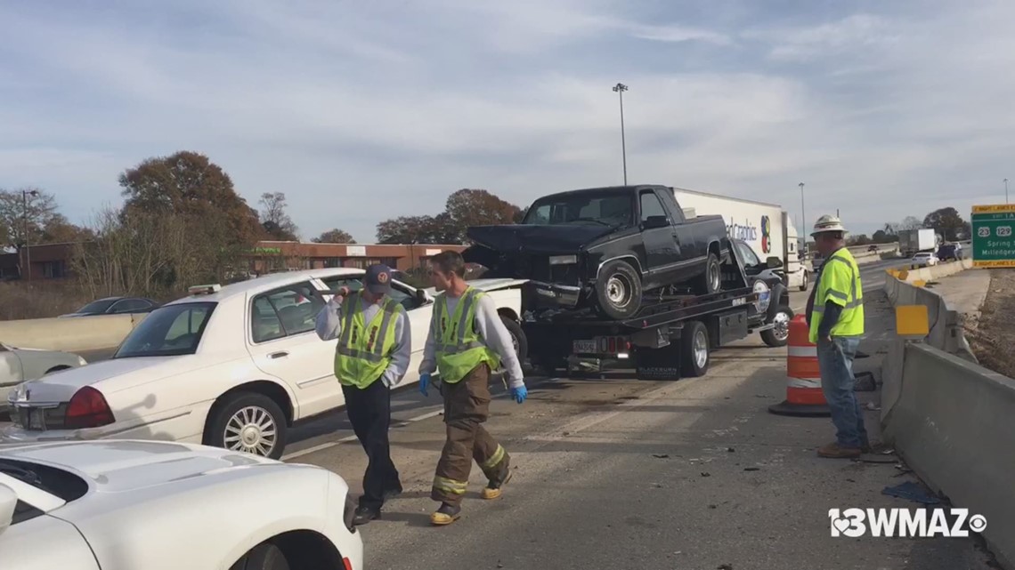 Traffic after accident on I16 East