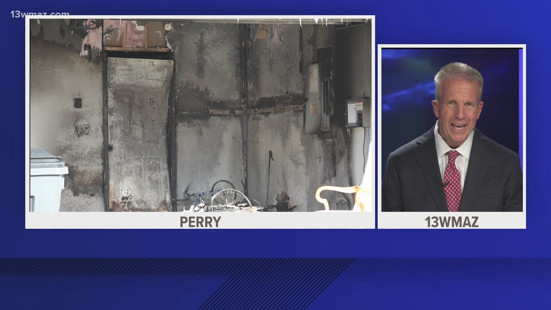 The Perry resident has been charged with multiple crimes in addition to arson, according to the report.