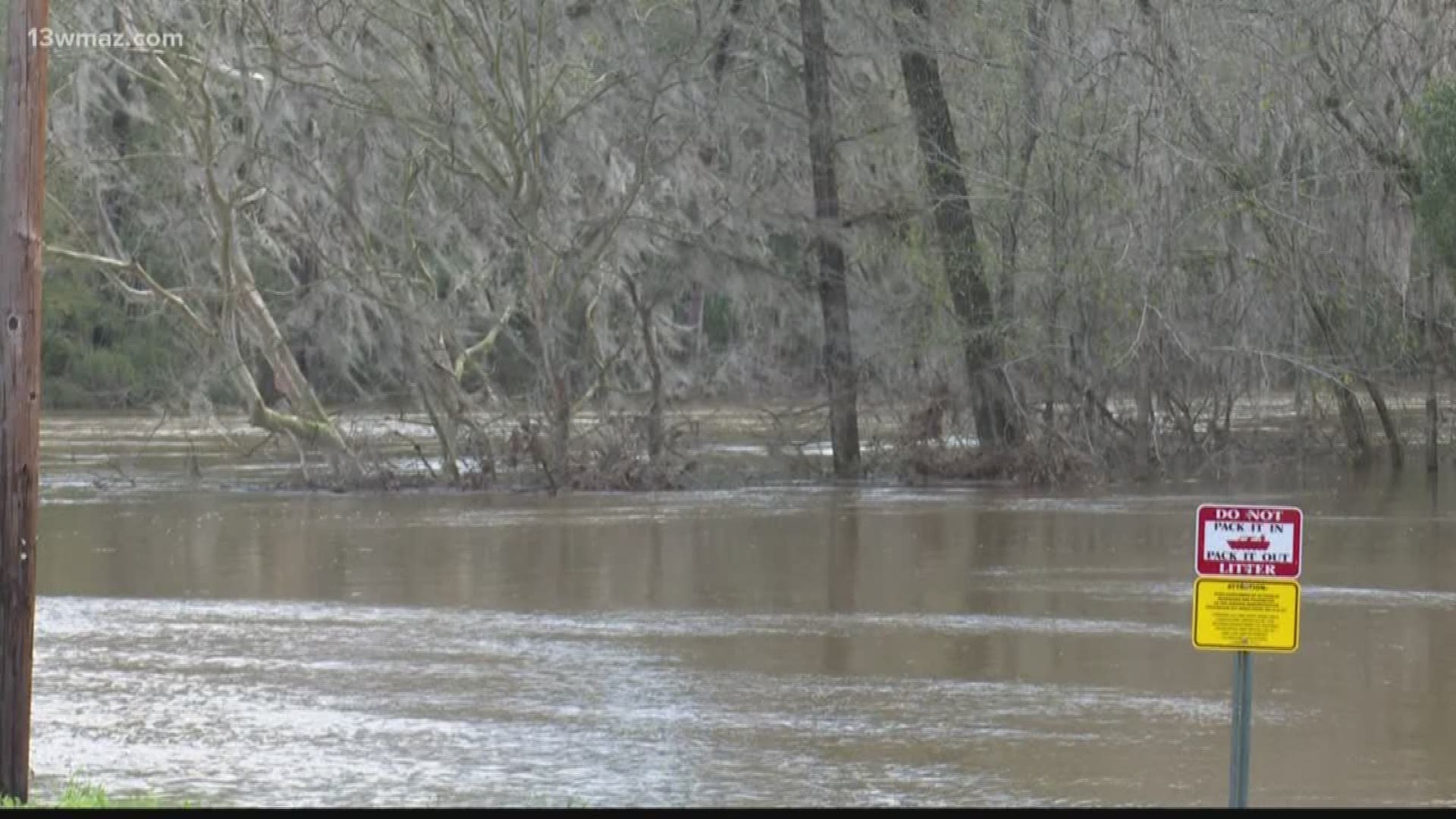 In Pulaski County, the Ocmulgee River is rising and is expected to get even higher this weekend. Some people have already left their homes for safety.