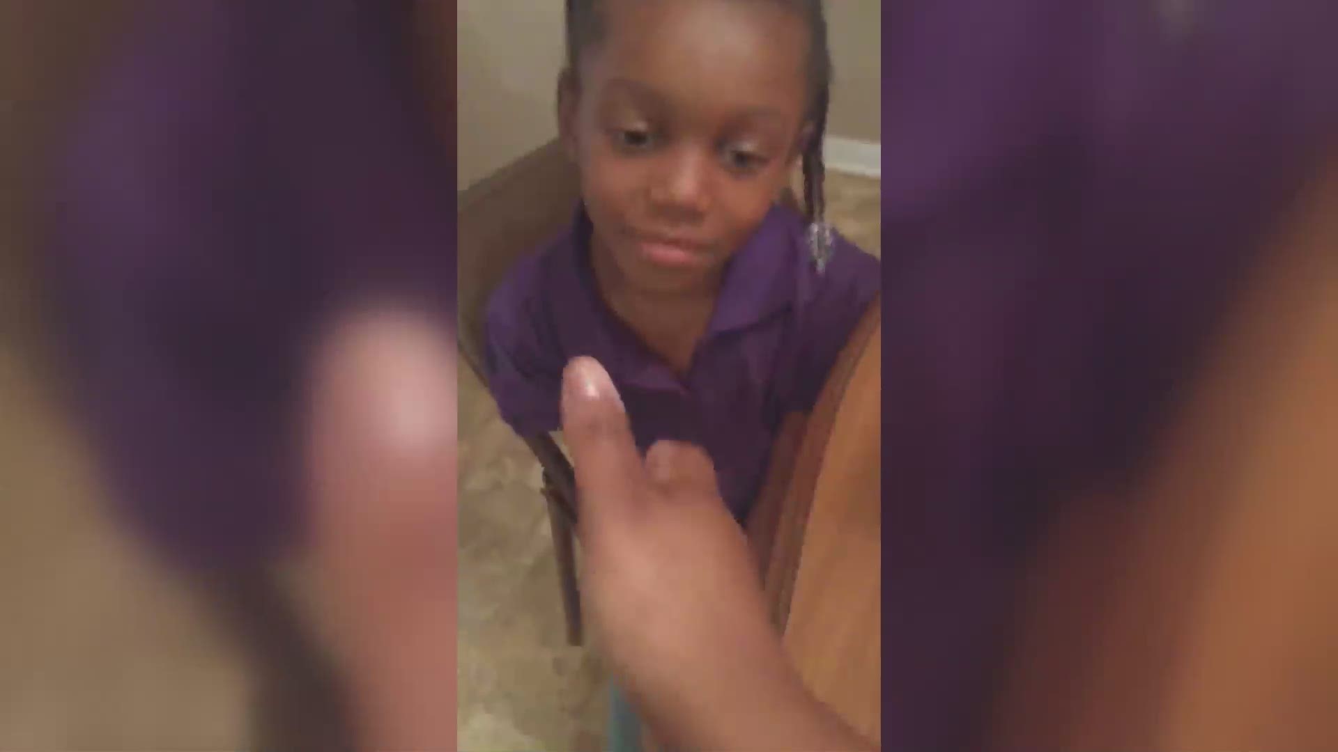 In a heartwarming video posted to Shaketha McGregor's Facebook page after her now-viral post, she offers her 6-year-old Serinity a job and has her sign the 'paperwork.'