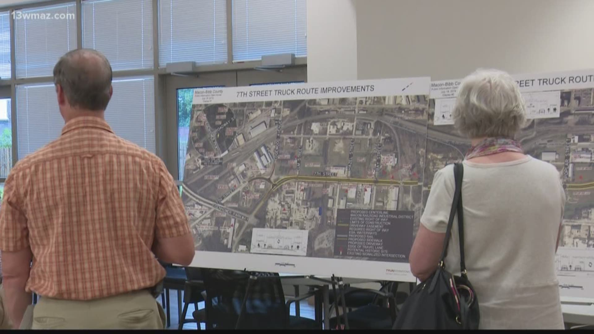 Macon-Bibb County's engineering department held an open house at the Elaine Lucas Senior Center Thursday to discuss the proposal to move truck traffic to 7th Street and out of the downtown Macon area.