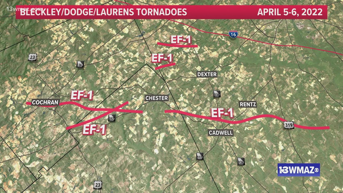 NWS Confirms More Tornadoes From This Week's Storms In Central Georgia ...