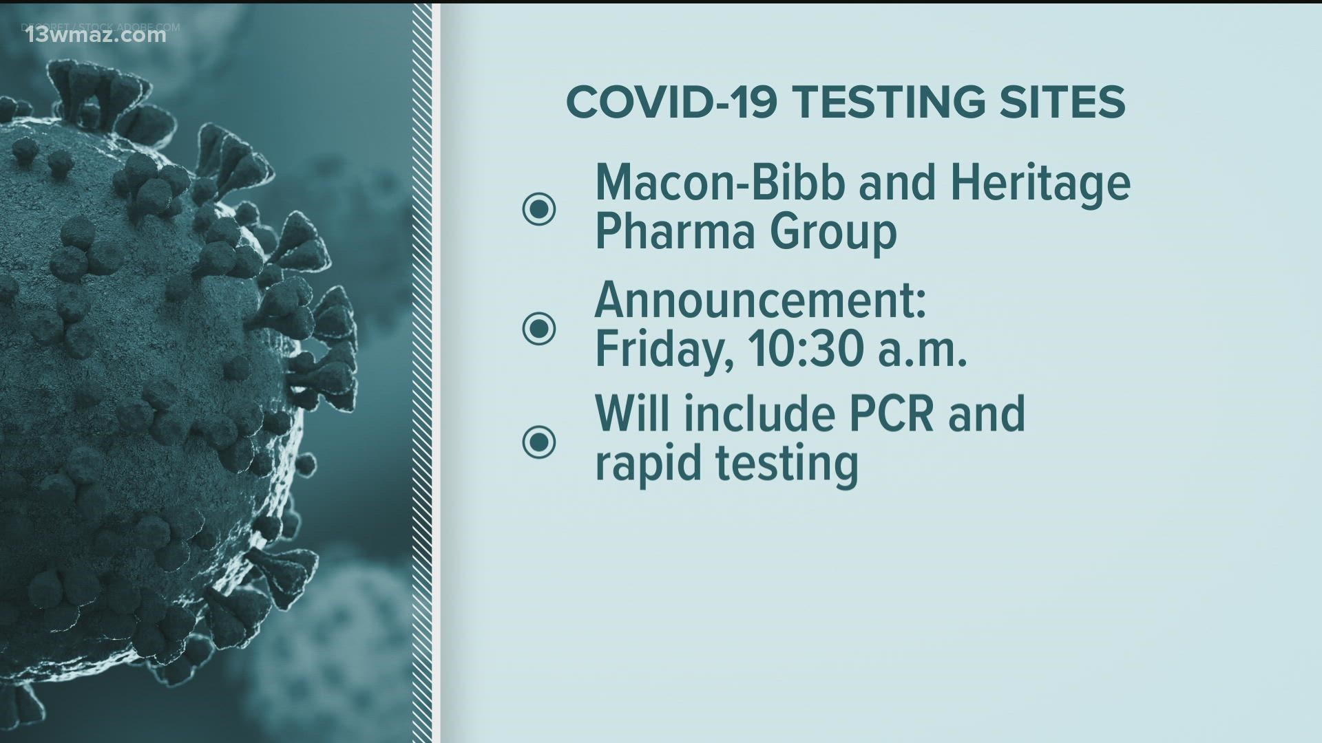 According to a news release from the county, the new sites will include both PRC and rapid testing.