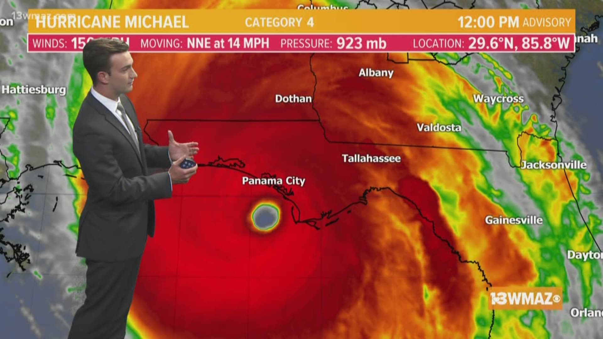 Join 13WMAZ Meteorologist Hunter Williams with the latest on Hurricane Michael in Georgia hours before landfall is expected