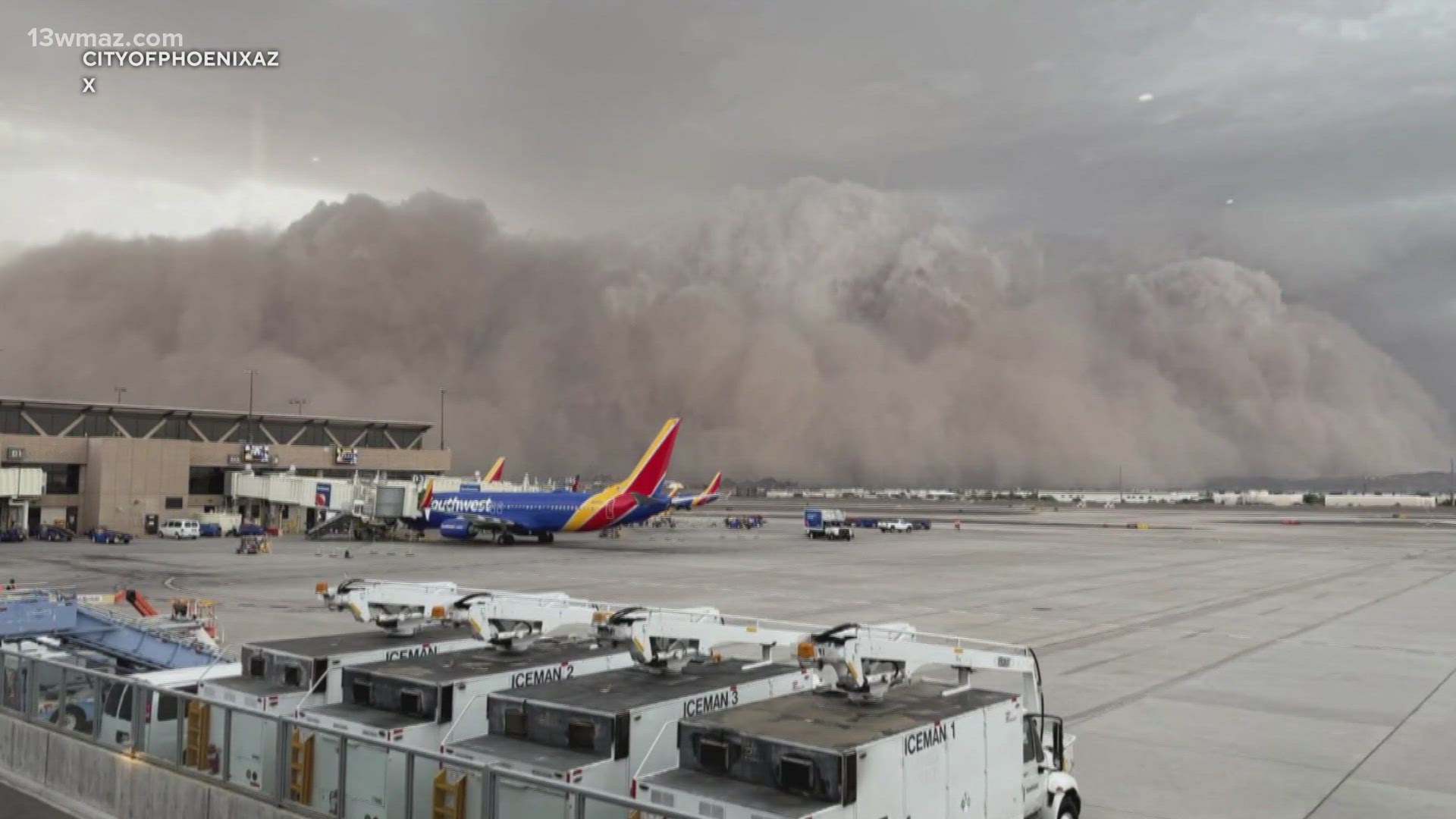 Crews cleaned up downed trees and got power mostly restored for thousands of people Tuesday after a powerful dust storm roared through the Phoenix area.