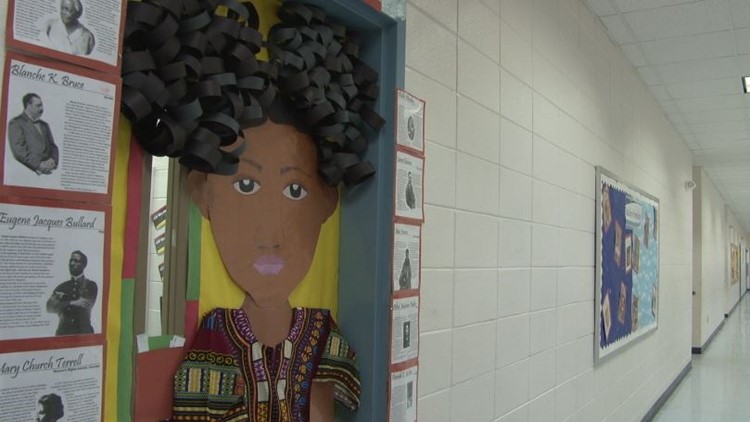 Teacher's Black History Month door decoration earns class 