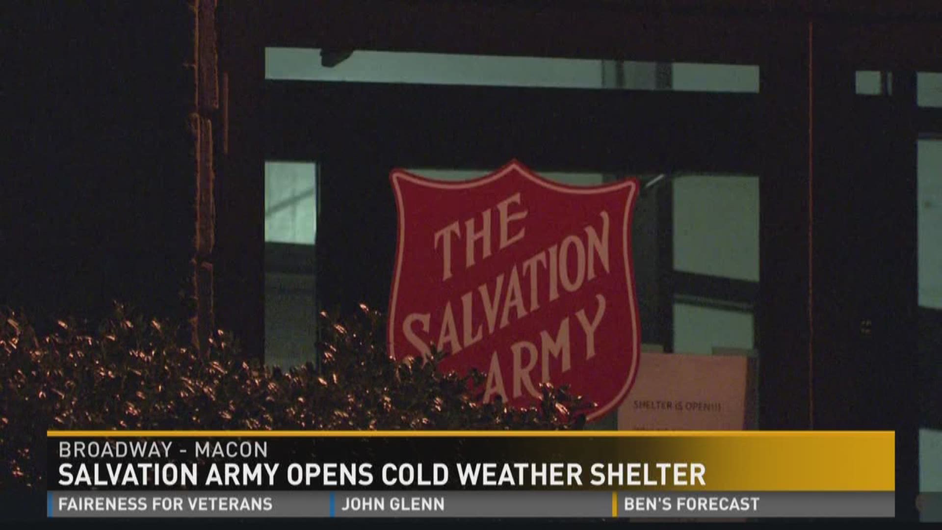 Salvation Army Opens Cold Weather Shelter | 13wmaz.com