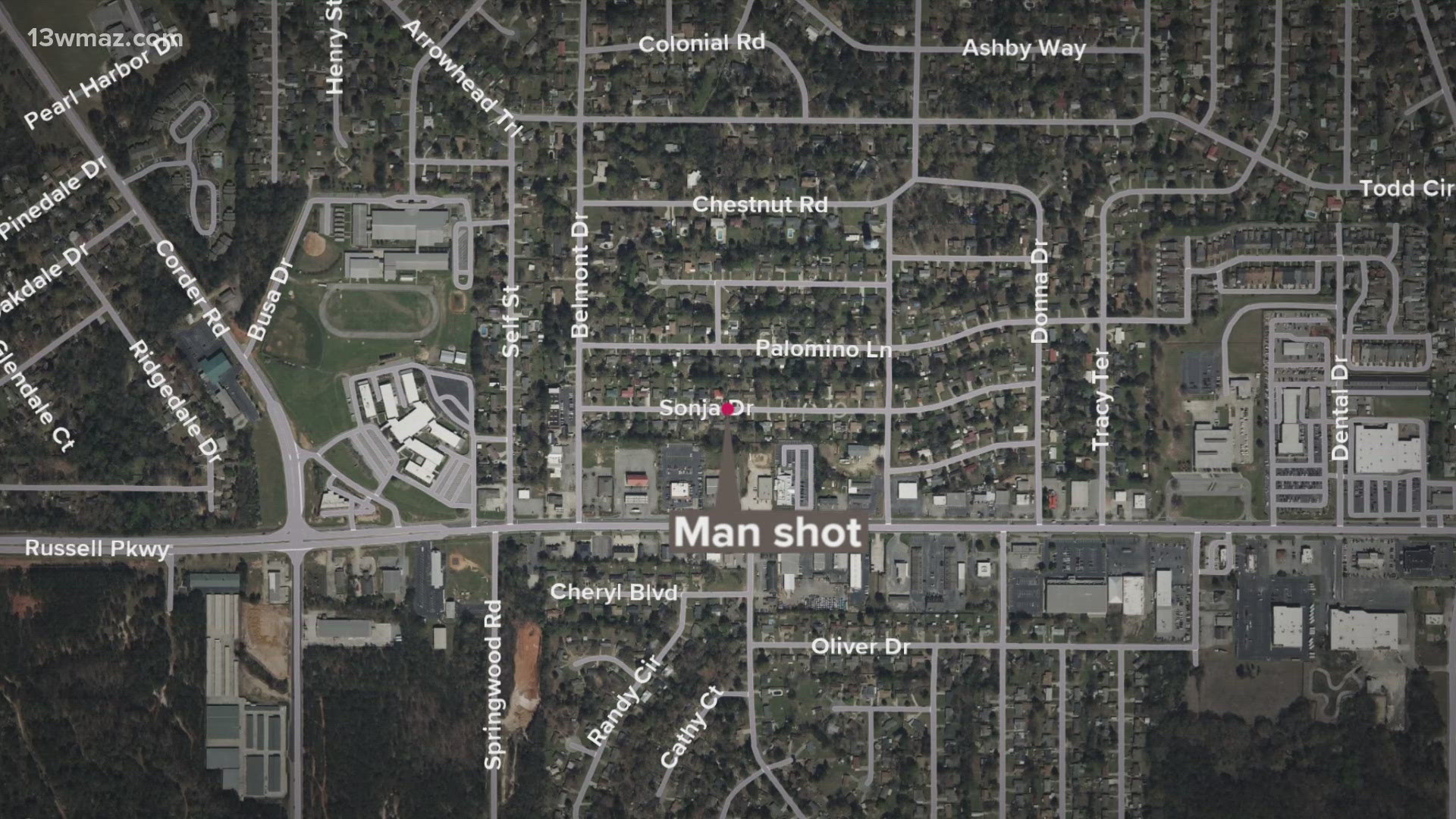 The 34-year-old man was shot around 9 a.m. Saturday morning.