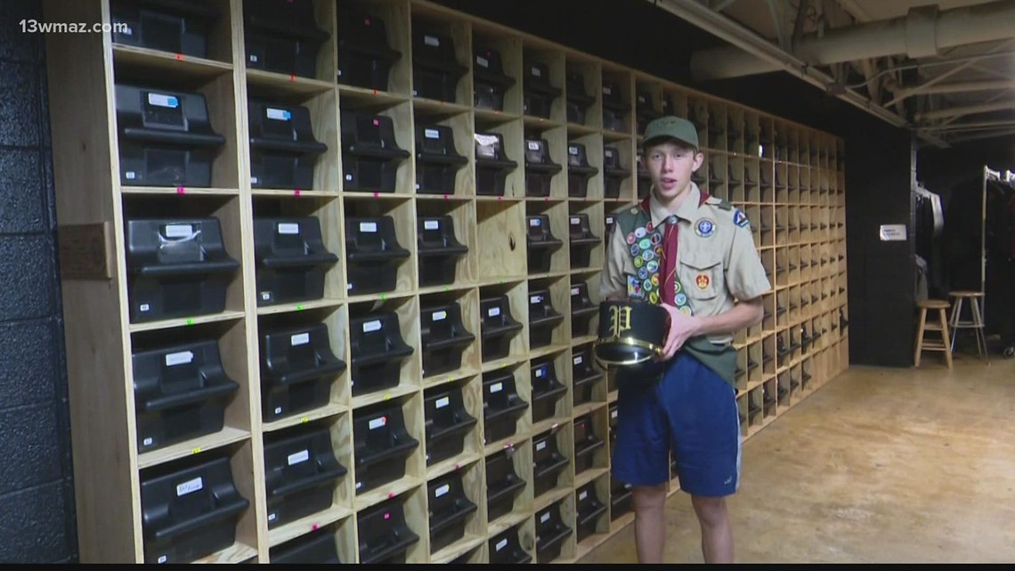 Perry High School student builds over 150 band helmet cubbies for Eagle Scout project - Vimarsana News