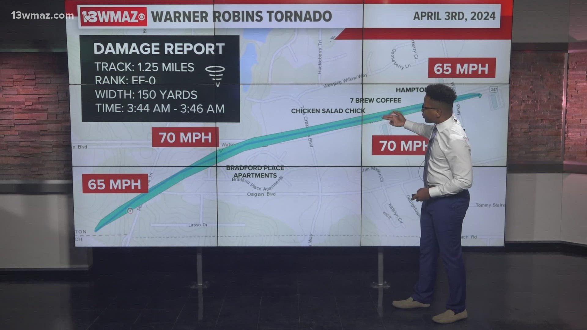 Meteorologist Jordan West has a look at the two tornadoes that touched down in Central Georgia