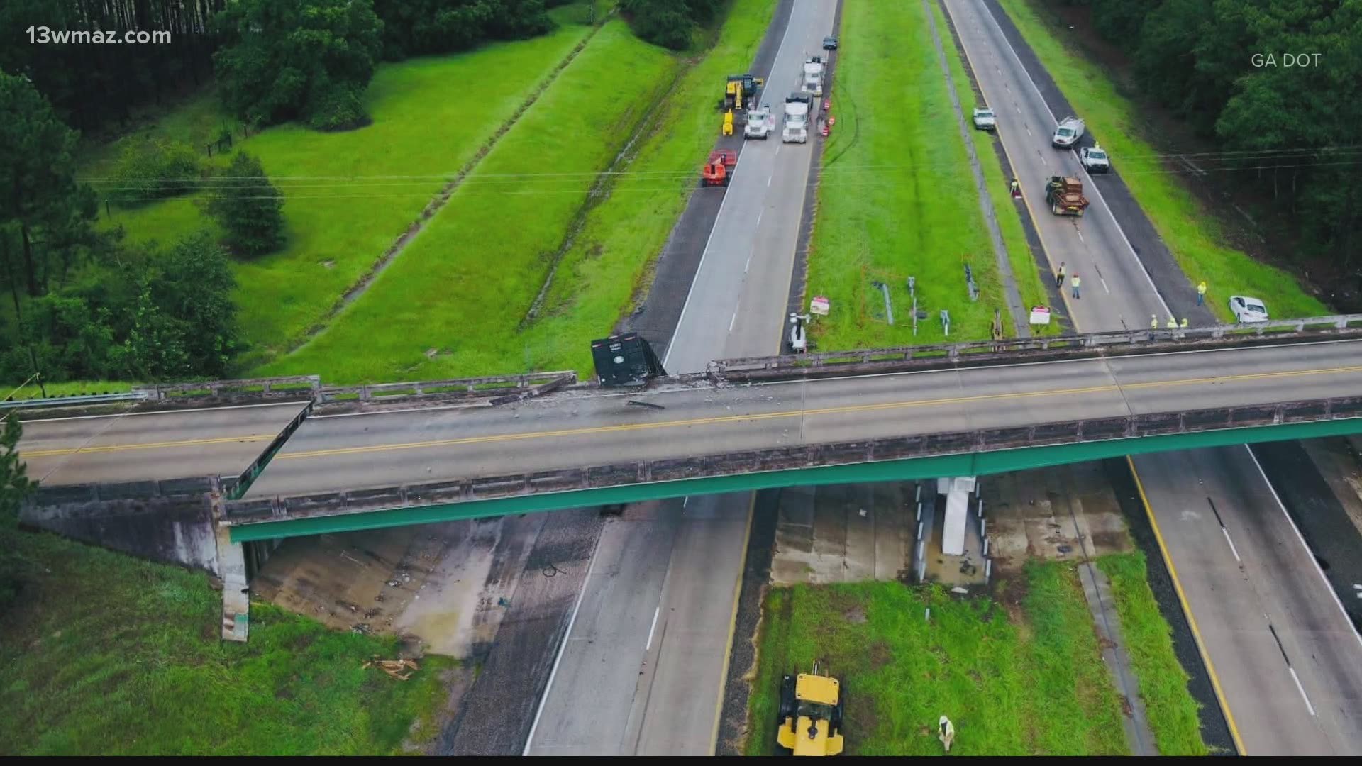 The driver of a truck that destroyed a bridge on I-16 last week was driving with a expired license, according to a Georgia State Patrol accident report.