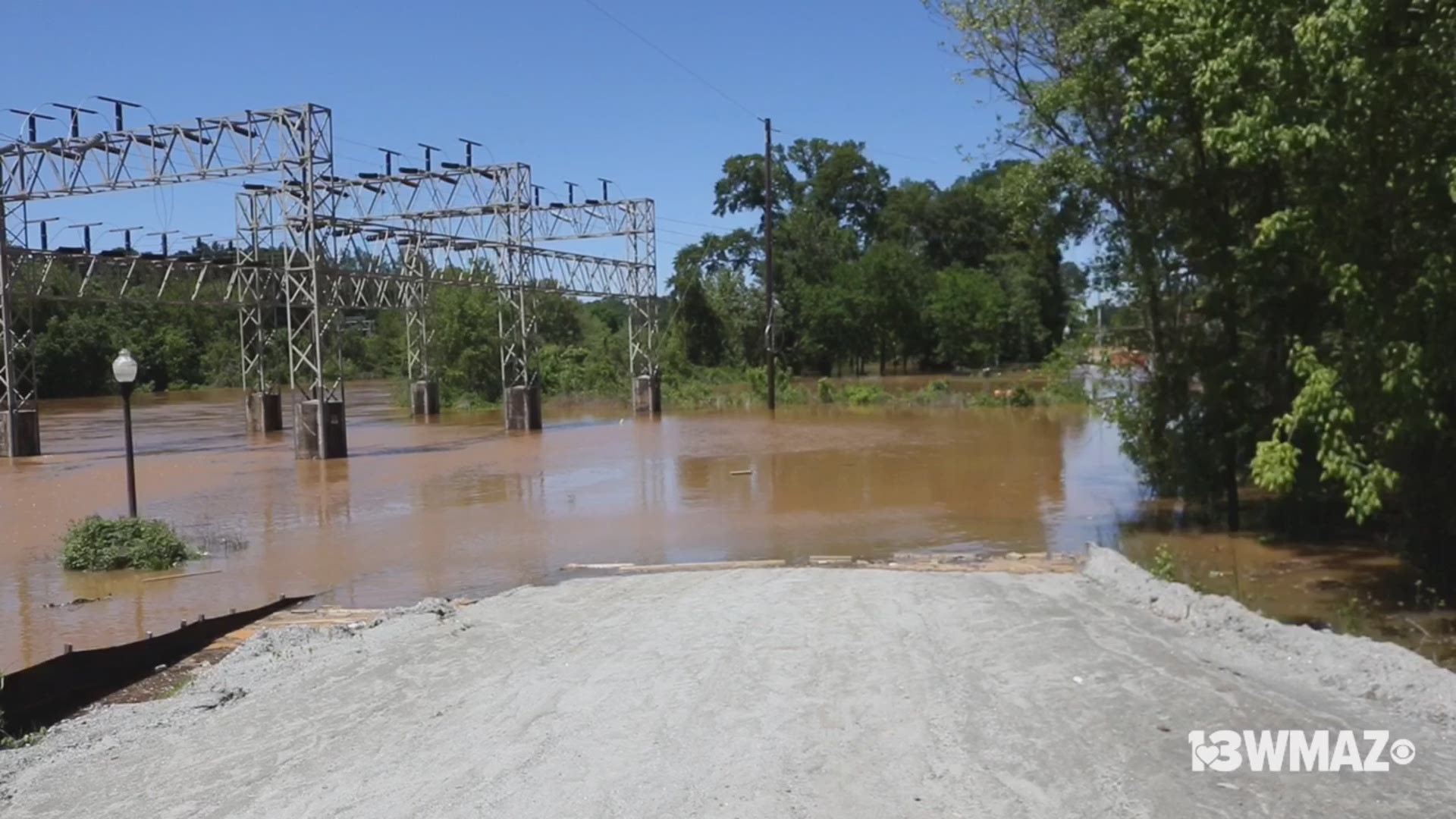 Macon-Bibb EMA posted on their Twitter and Facebook Sunday morning saying parts of the trail as well as Amerson River Park were closed due to flooding of the Ocmulgee River. The National Weather Service has the river in minor flood stage right now, at around 23 feet.