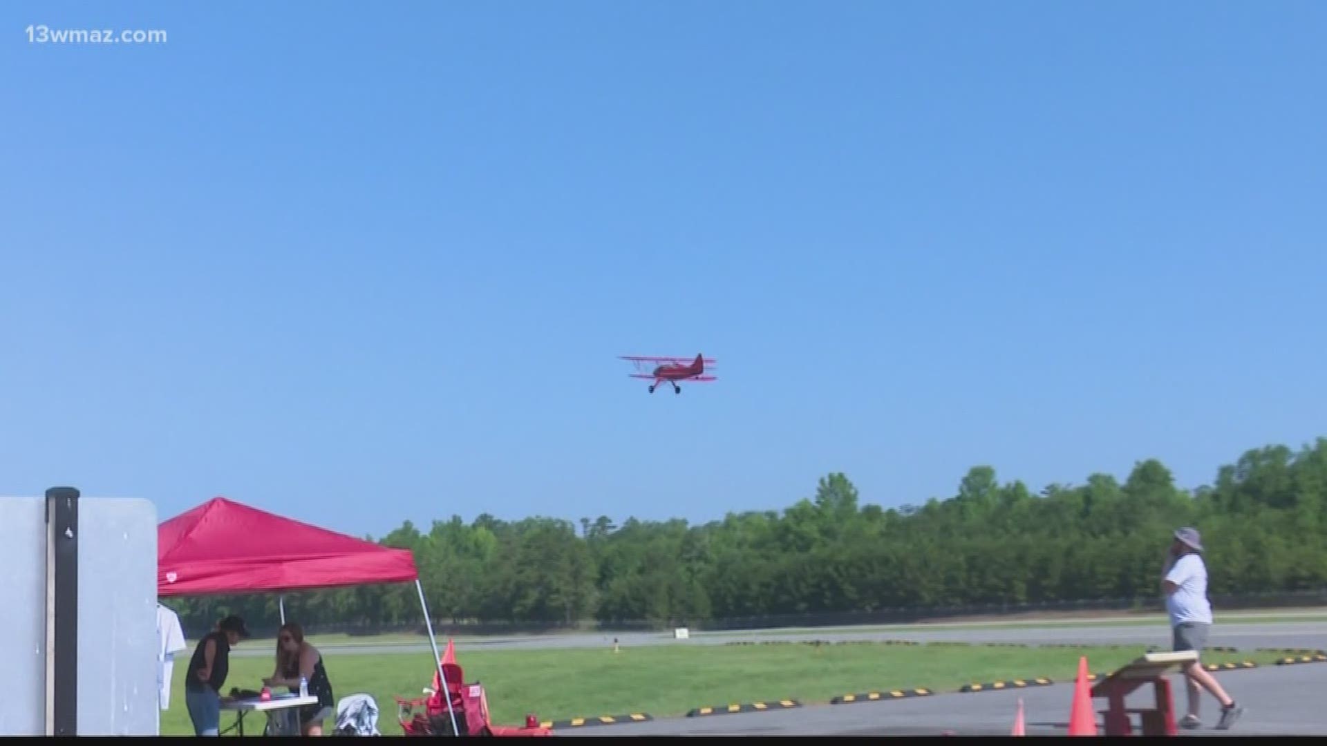 In Baldwin County on Saturday, people took to the sky to celebrate the airport's 60th anniversary. Small plane rides were available to purchase.