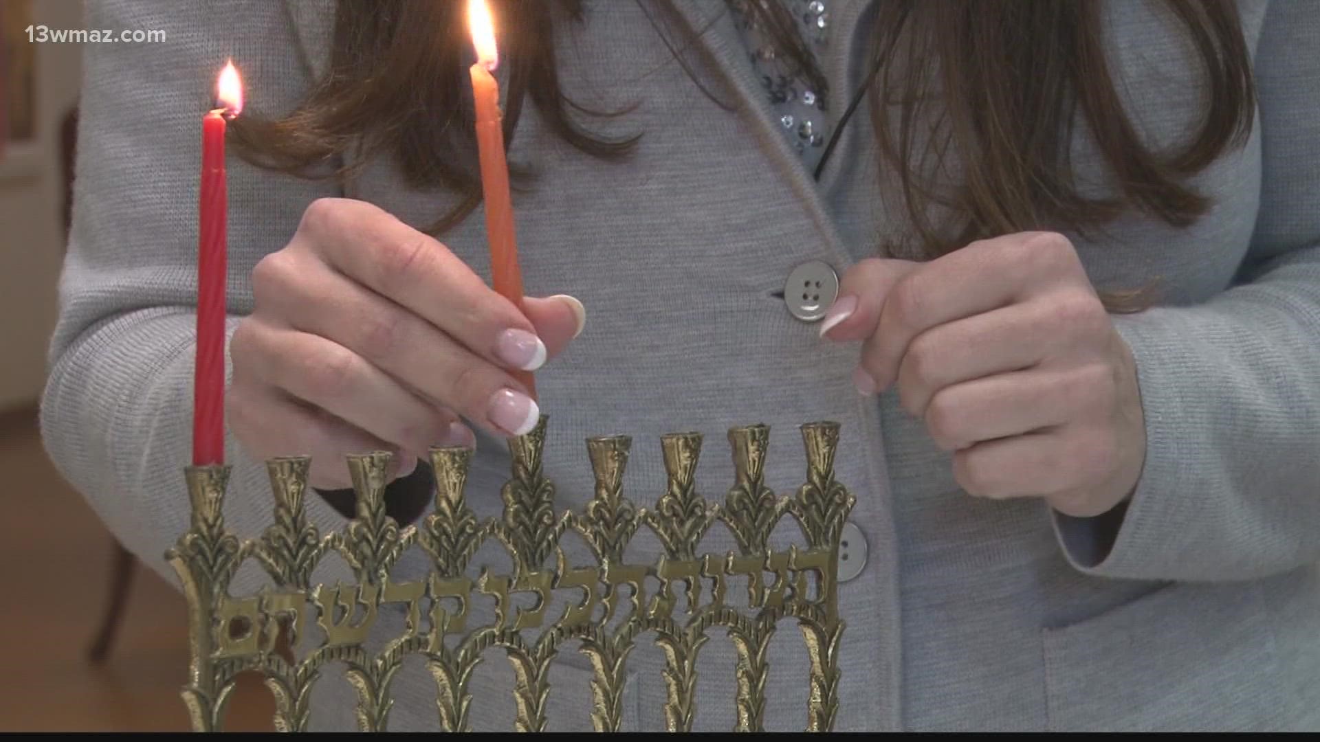 Bahar says they celebrate through the lighting of the menorah for eight consecutive days, playing traditional Jewish games like the dreidel, and eating fried foods.