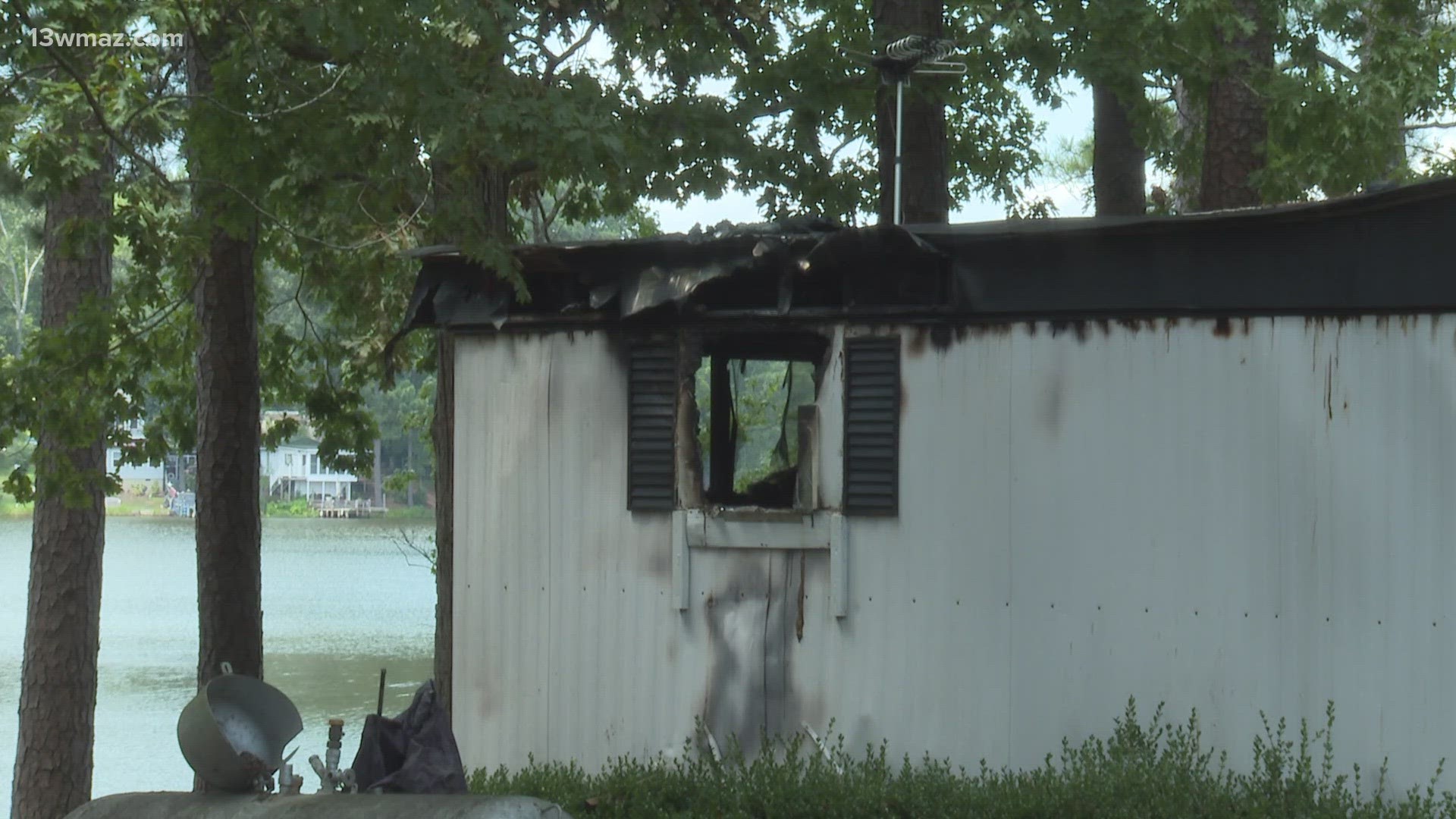 A woman was stabbed and a man died early Monday morning. The Monroe County Sheriff's Office says they think the fire was started by the man inside the home.