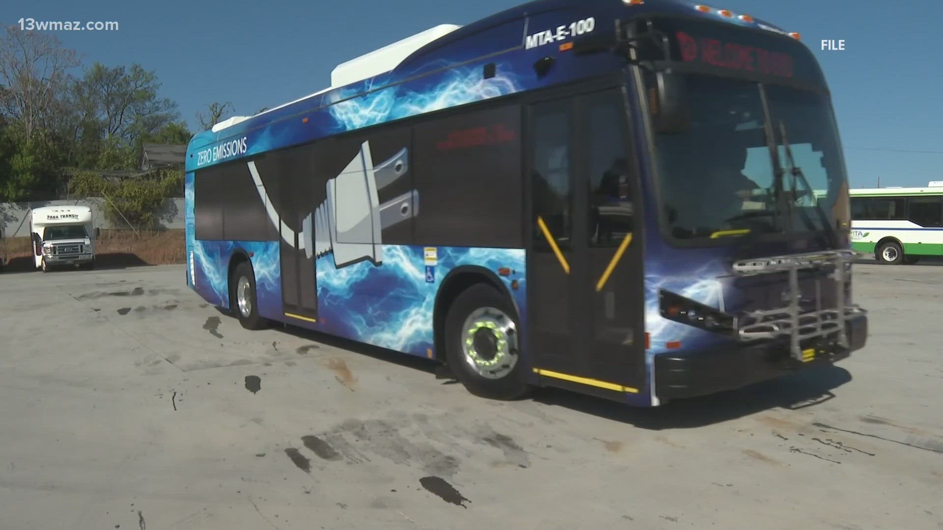 The transit authority says each electric bus costs around $900,000 to make.
