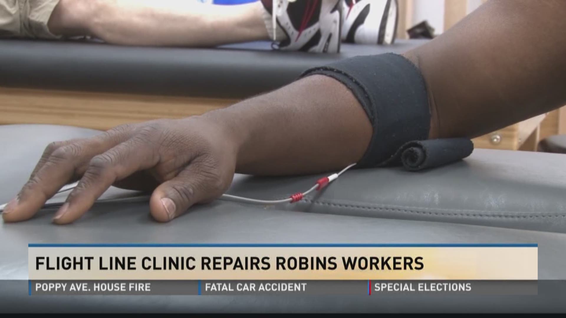 Flight line clinic repairs Robins workers
