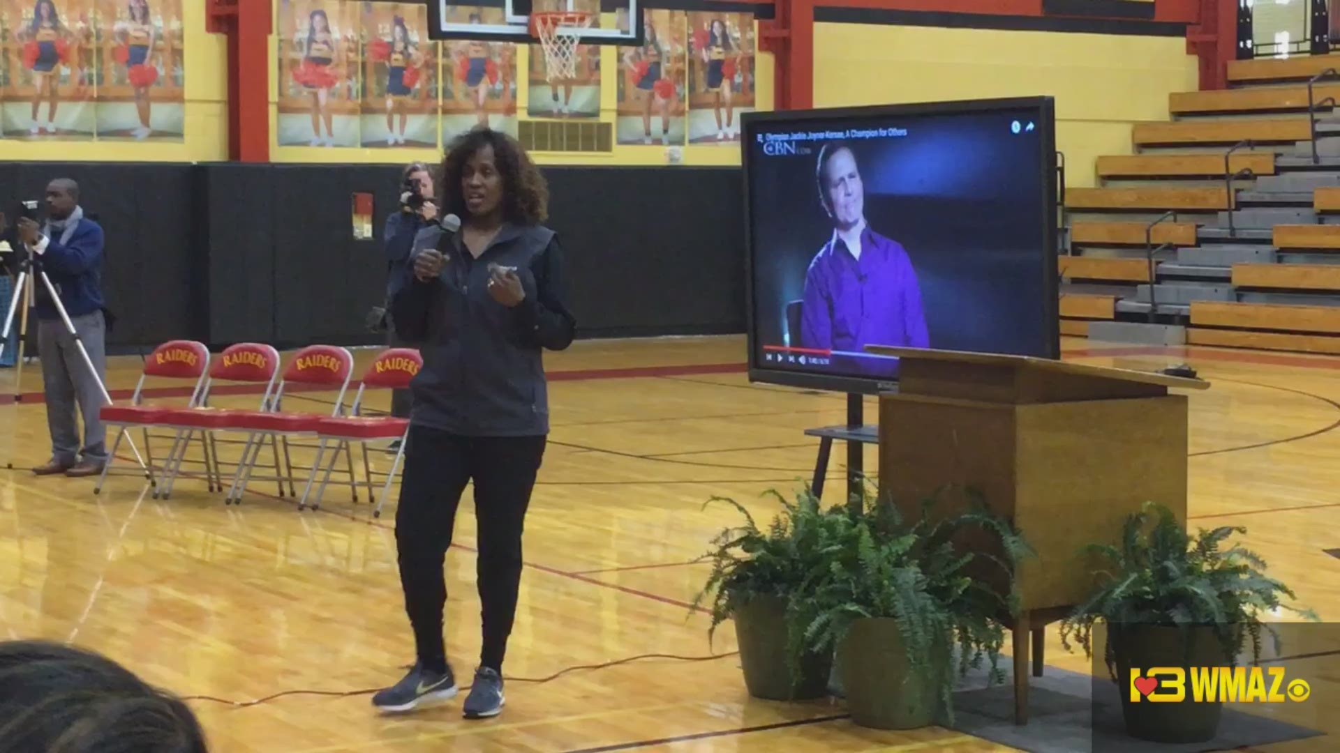 Jackie Joyner-Kersee speaks at Bibb high schools