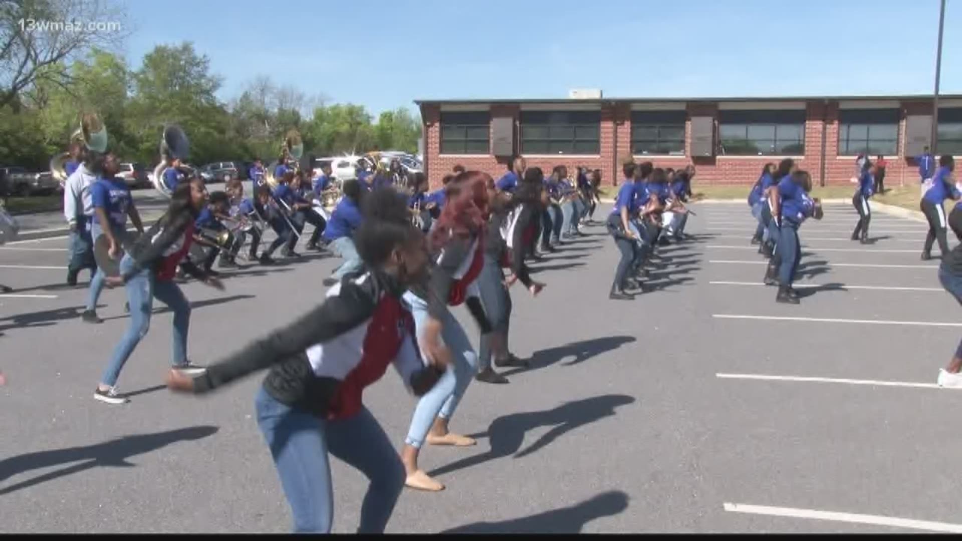 Cirrus Academy welcomed Southwest High School's Marching Patriots for a pep rally Wednesday afternoon to get students ready for state testing.