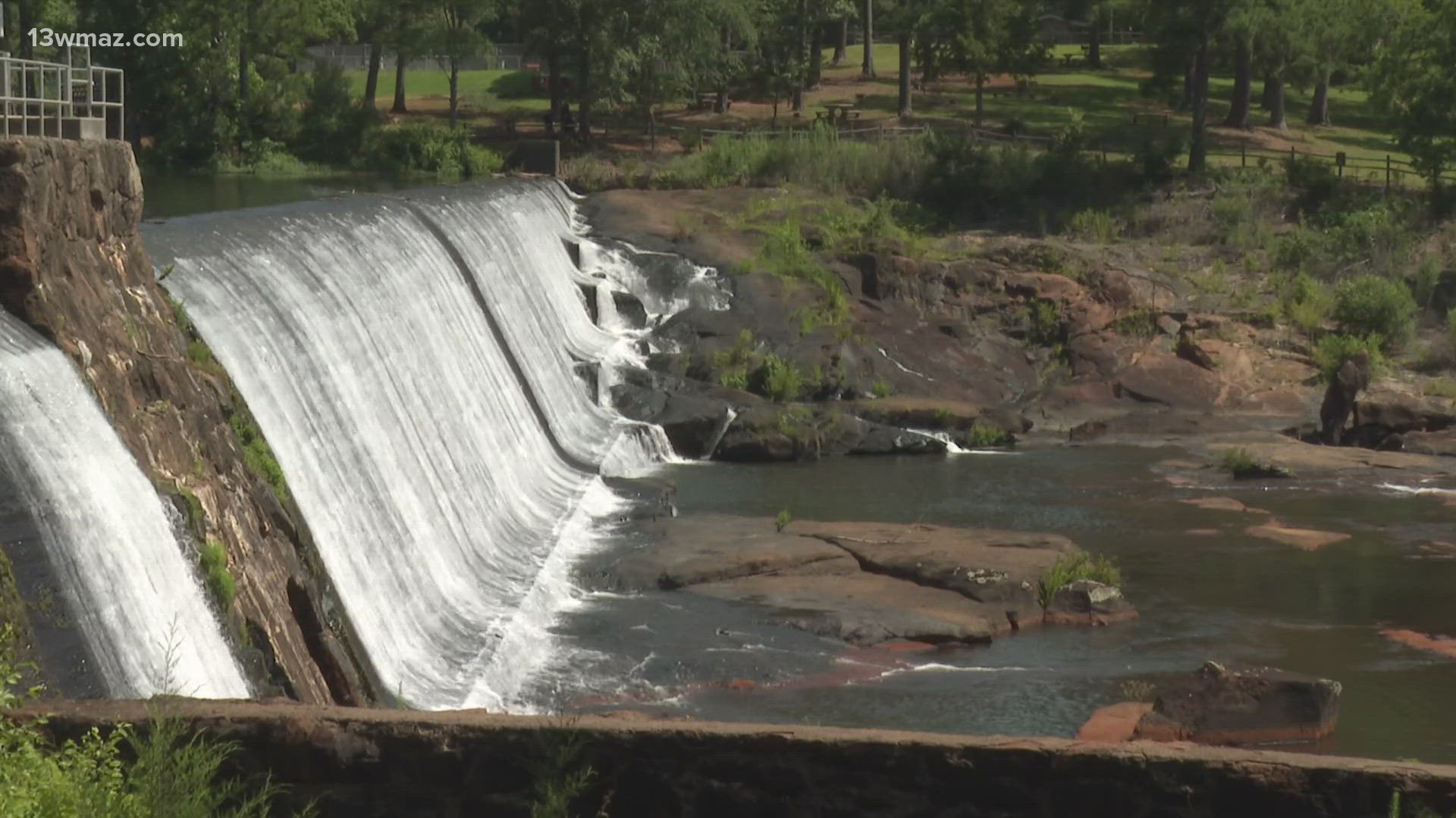 Tons of people flock to High Falls to cool down and beat the heat