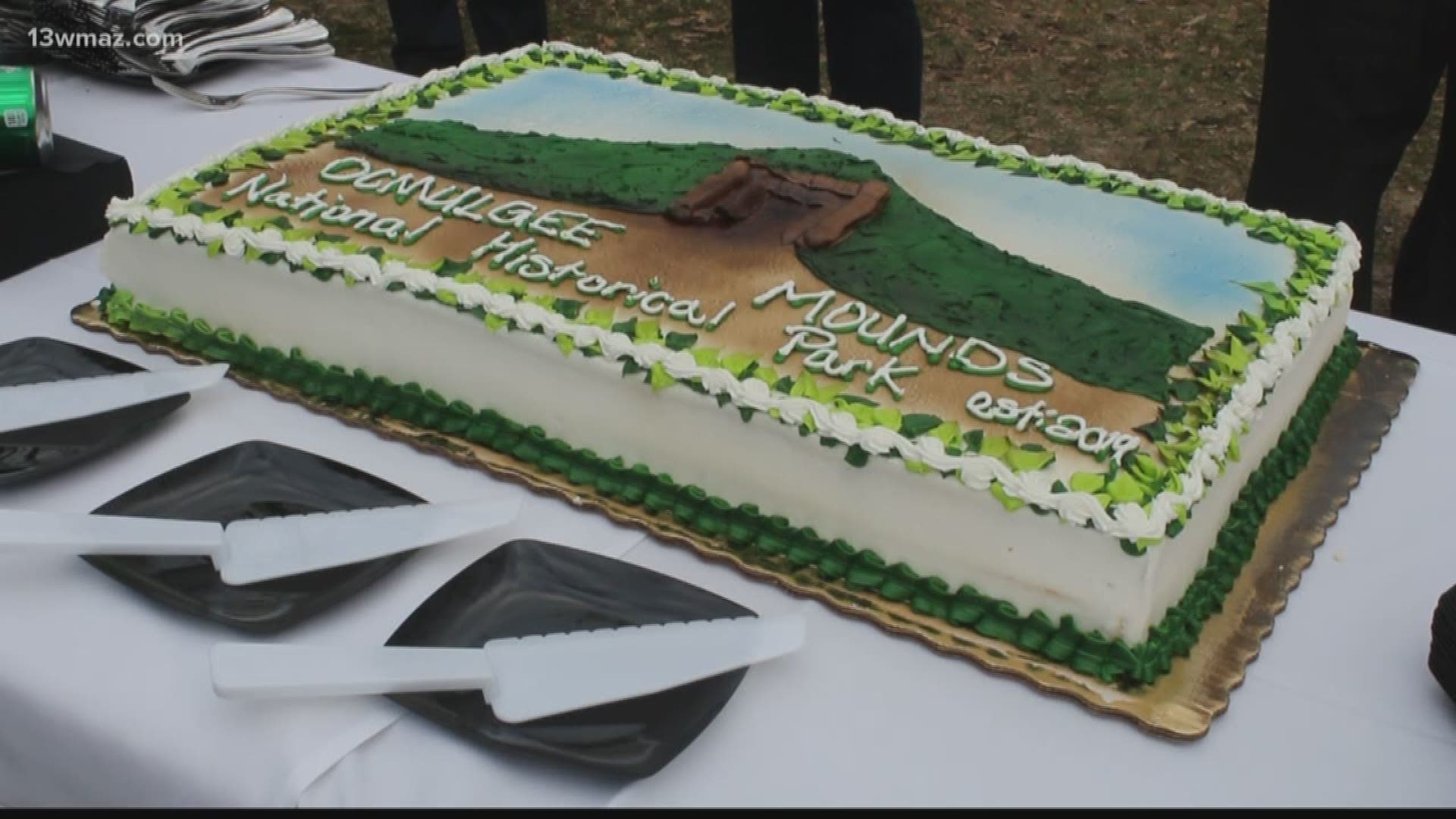 The newly-named Ocmulgee Mounds National Historic Park celebrated their new national park status Monday afternoon with a ribbon cutting.