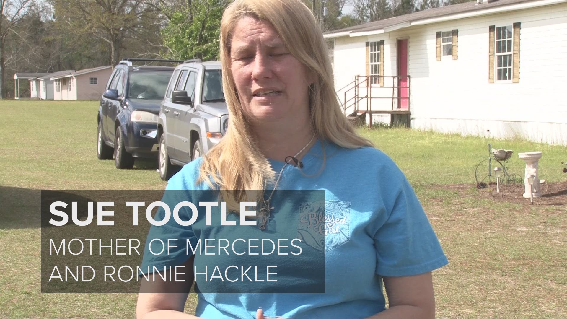 Sue Tootle is the mother of two of three people who went missing in Berrien County earlier this week after a car was found on fire near the Alahapa River. The Georgia Bureau of Investigation says the remains of two people have been found, but have not been identified.