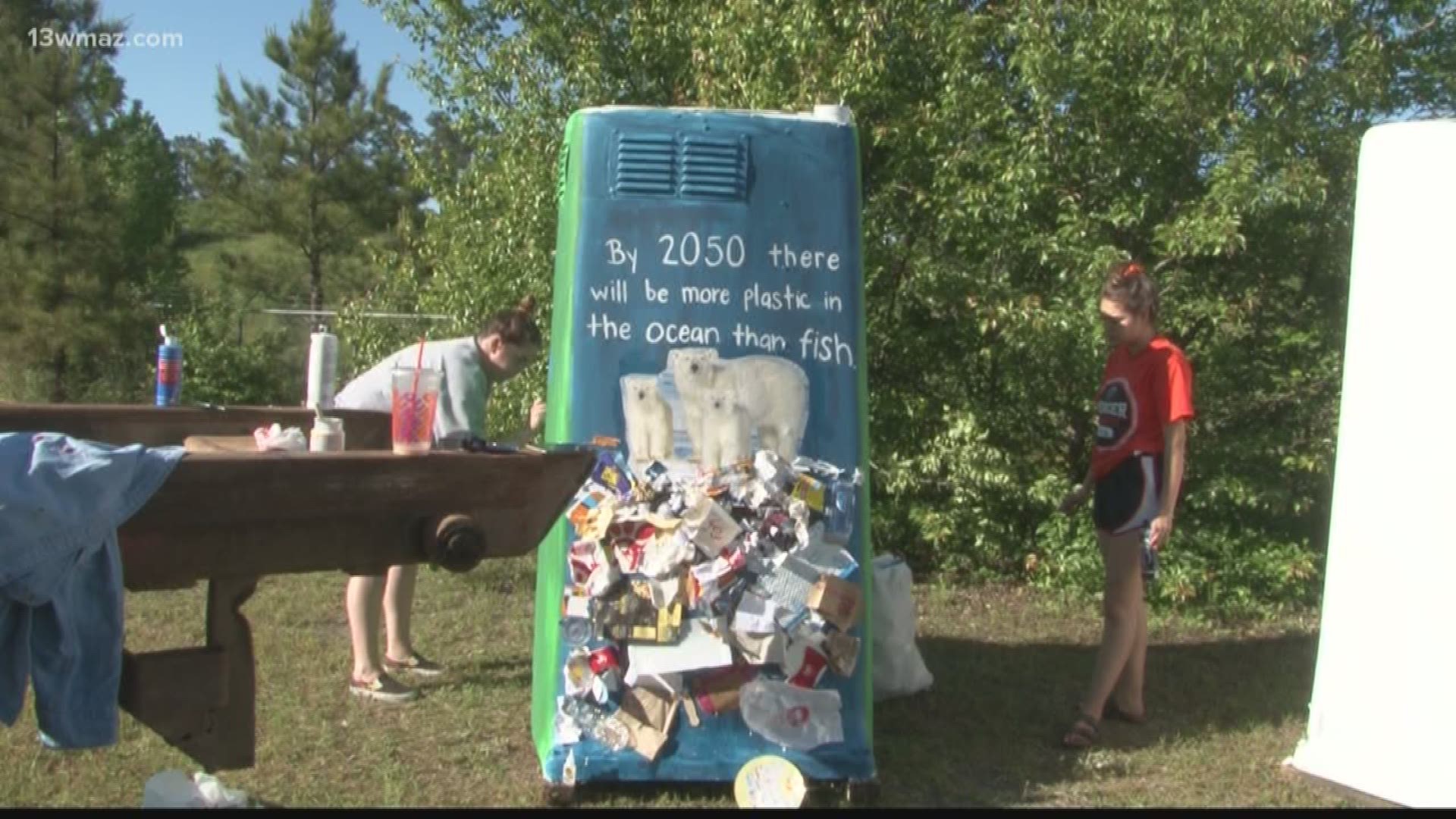 Over the last couple of weeks, Mercer students spent hours painting Porta-Potties in a partnership with a waste disposal company. Their goal is to show teach people how to do their part in protecting the earth.