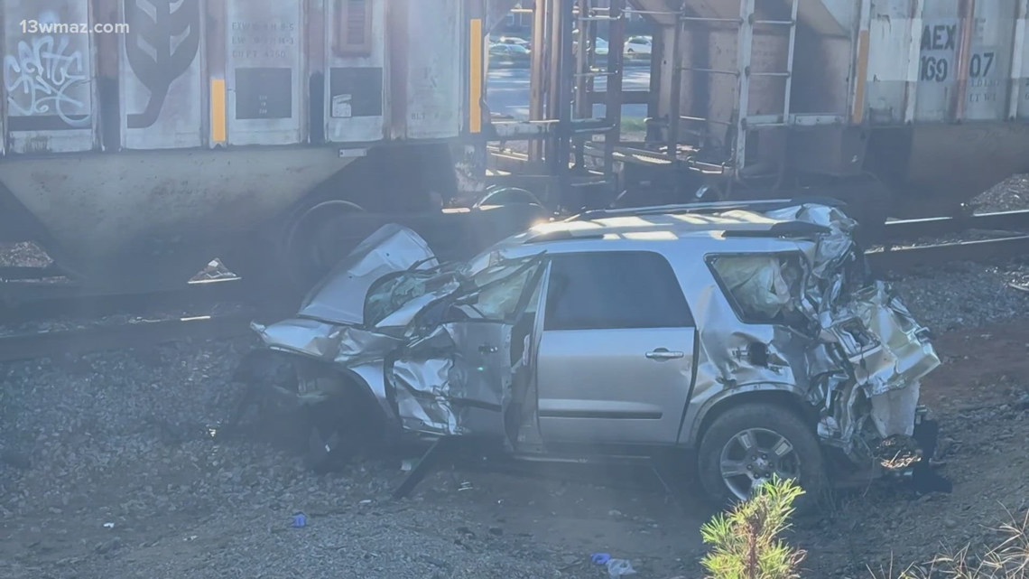 Woman in critical condition after train strikes vehicle in North Macon