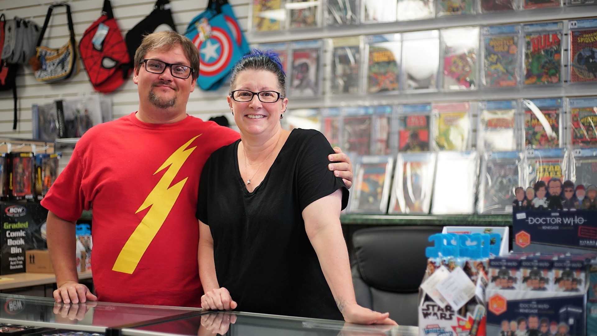 Monique Huffman, co-owner of Fanboy Collectibles and Comics says they have comic books from the 1940s.